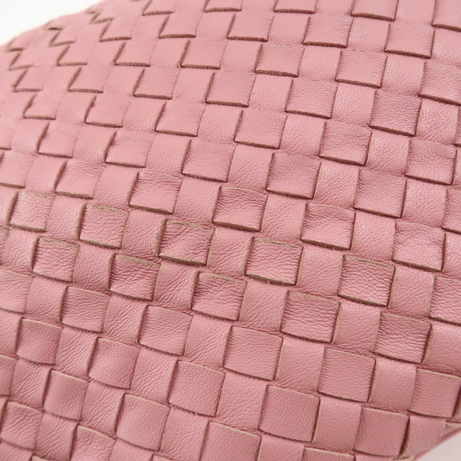 BOTTEGA VENETA Intrecciato Leather Shoulder Bag Pink