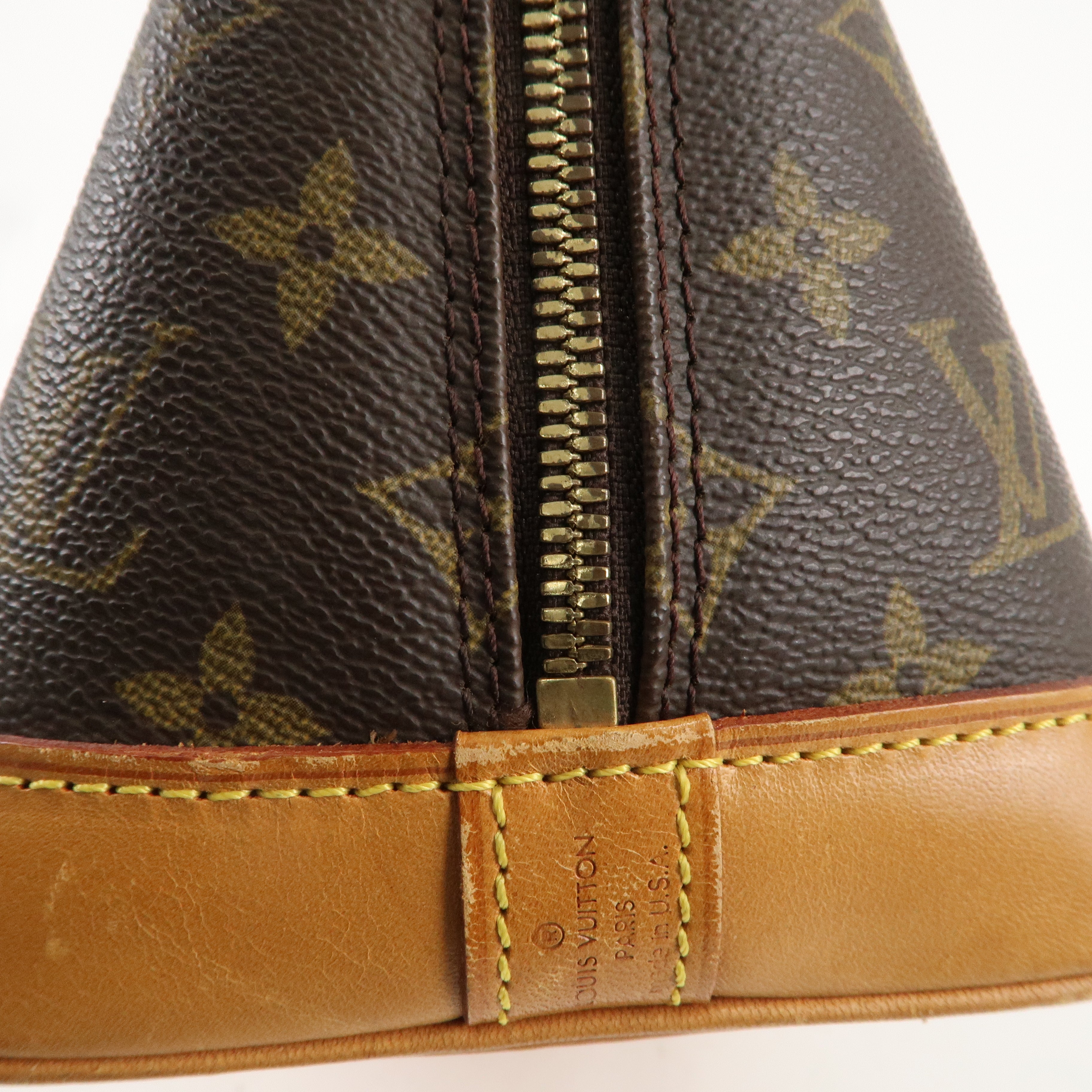 Louis Vuitton Monogram Alma Hand Bag Brown M51130