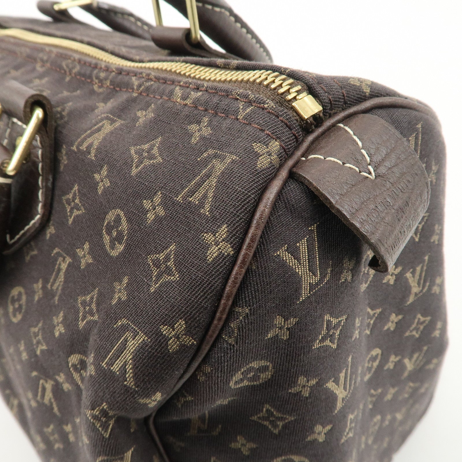 Louis Vuitton Monogram Mini Lin Speedy 30 Boston Bag Ebene M95224 Used