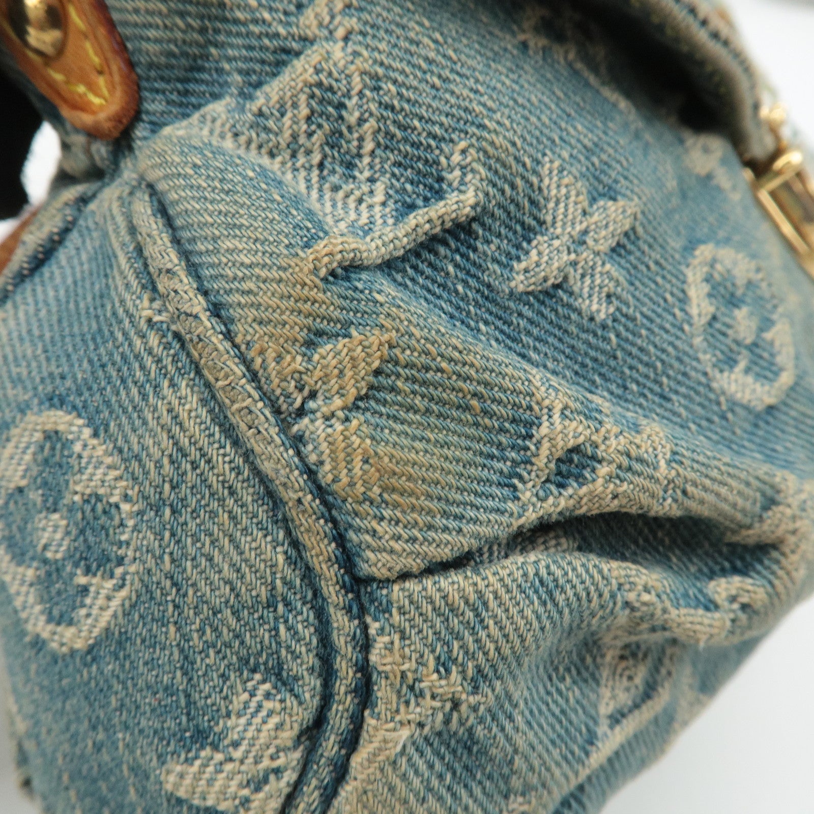 Louis Vuitton Monogram Denim Mini Pleaty Shoulder Bag M95050 Used