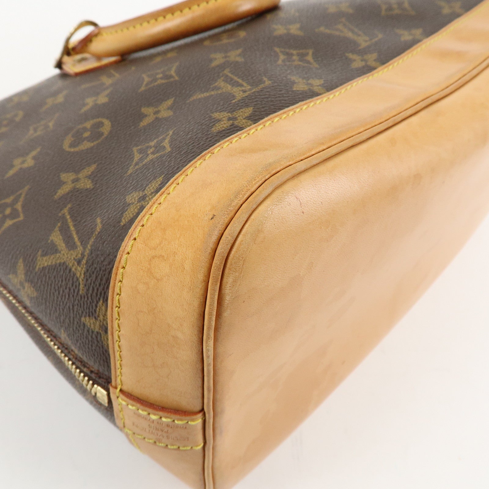 Louis Vuitton Monogram Alma Hand Bag Brown Brown M51130