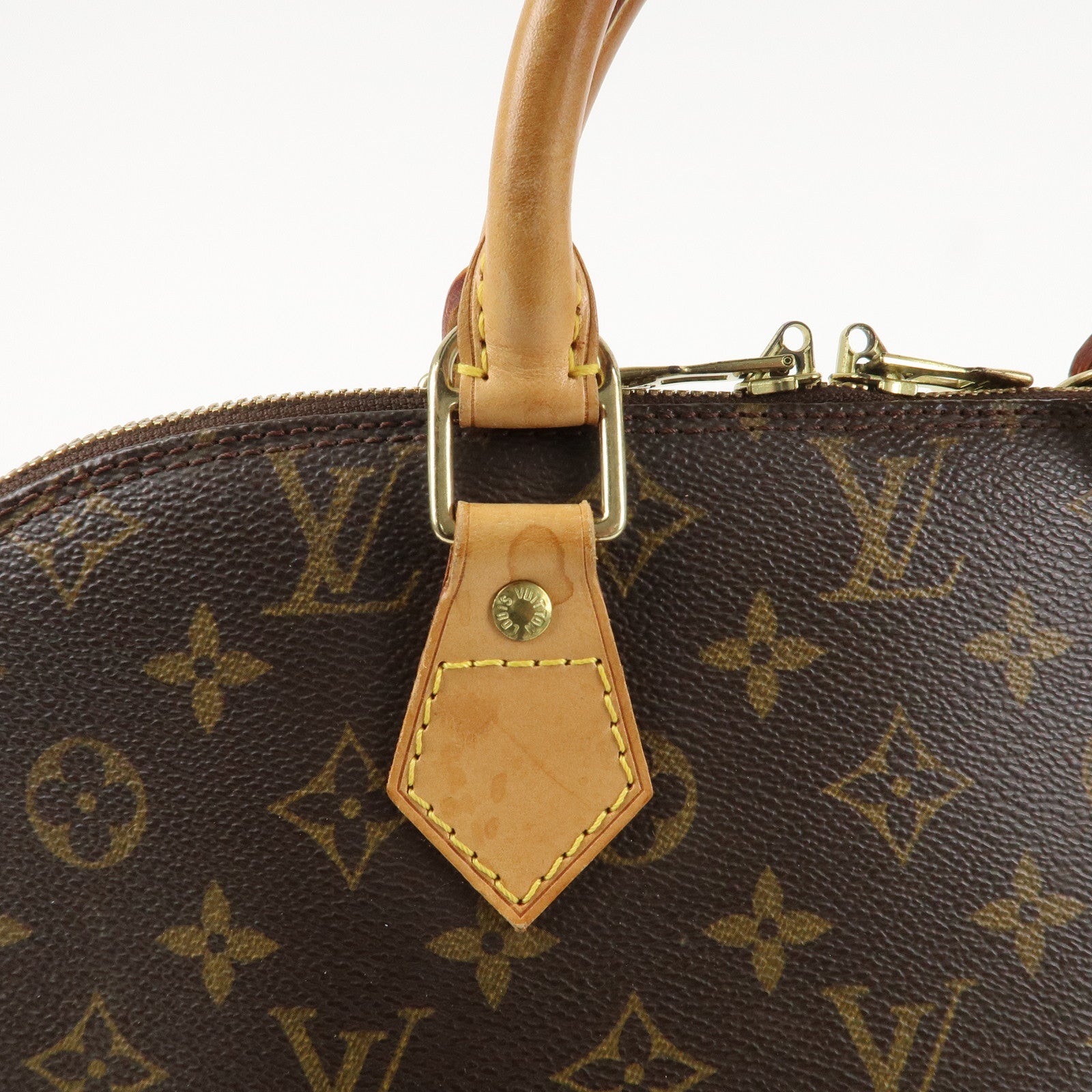 Louis Vuitton Monogram Alma Hand Bag Brown Brown M51130