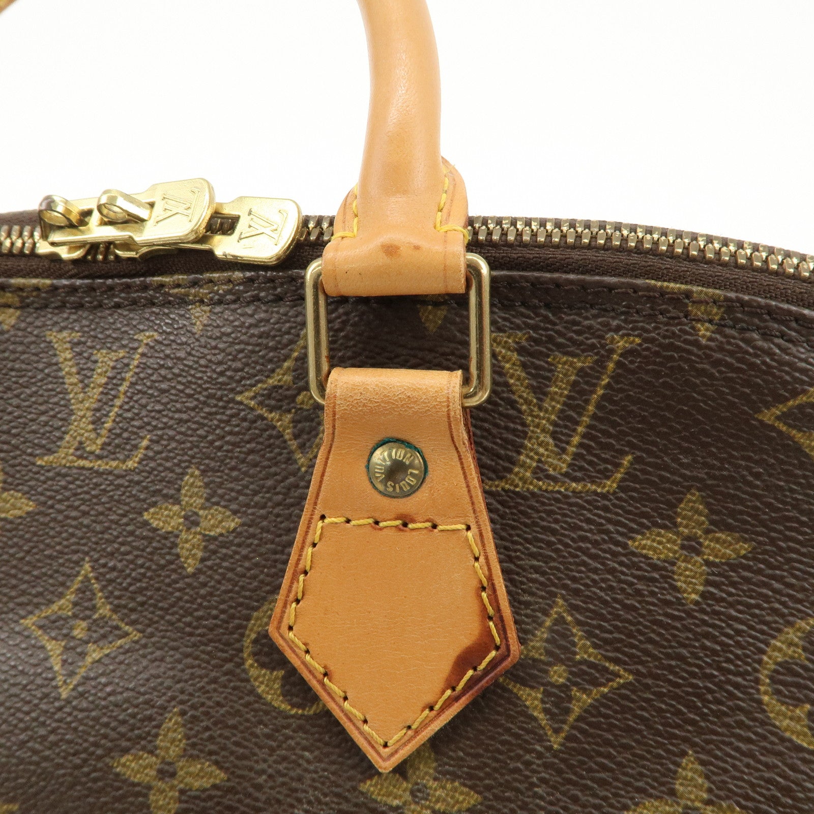 Louis Vuitton Monogram Alma PM Hand Bag Brown M51130 Used