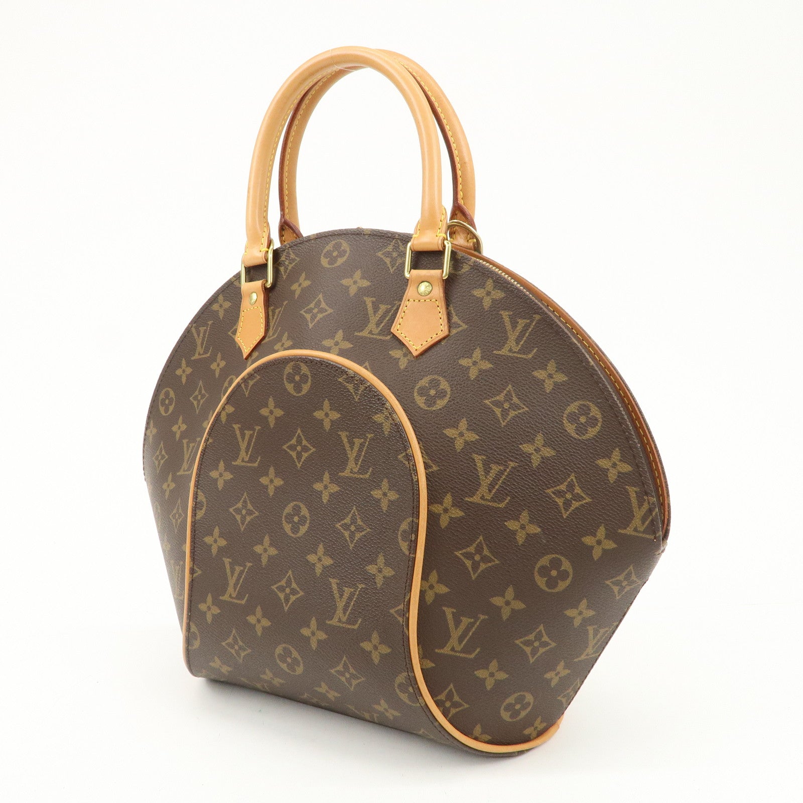 Louis Vuitton Monogram Ellipse MM Hand Bag Brown M51126 Used