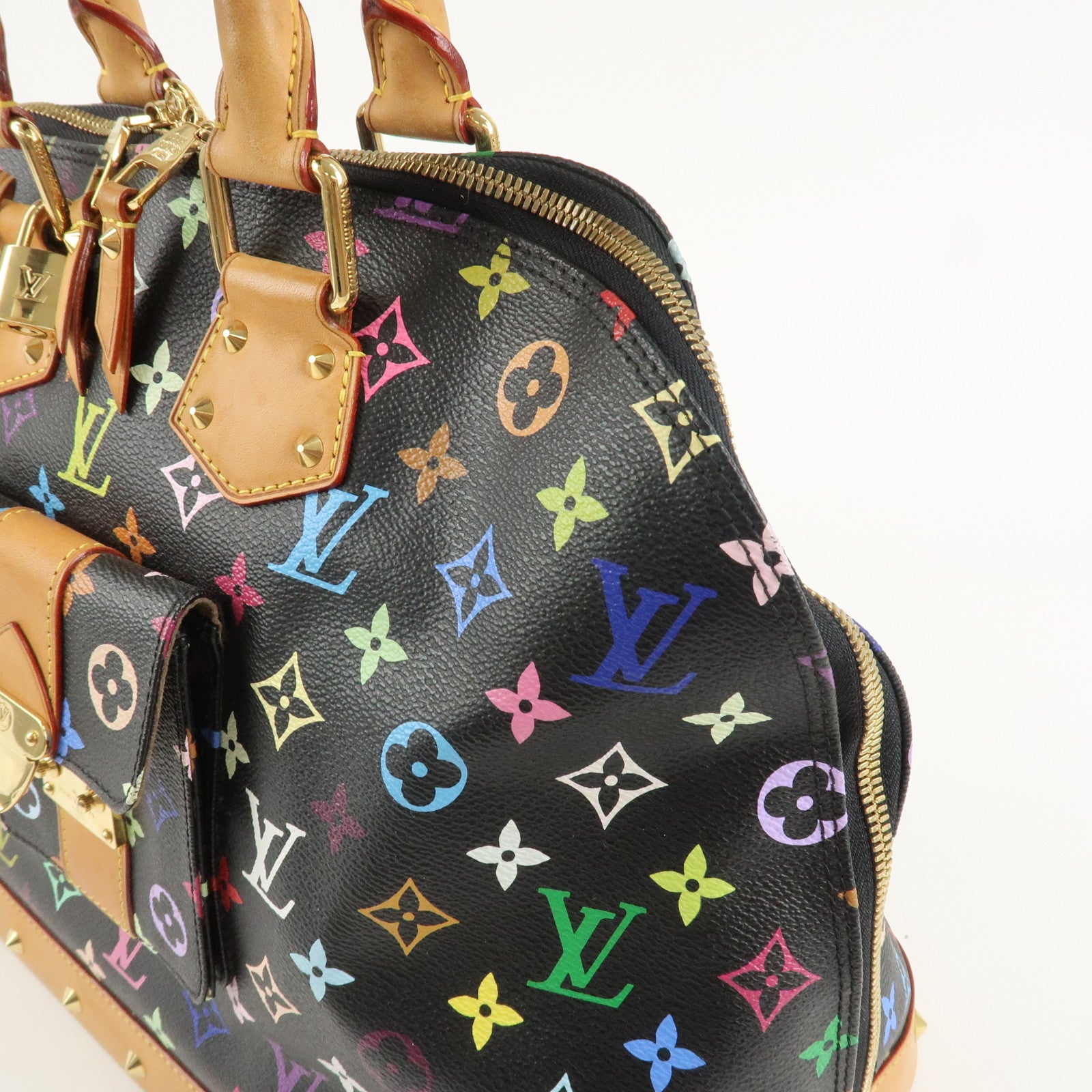 Louis Vuitton Monogram Alma GM Multicolor Hand Bag Noir M40442 Used