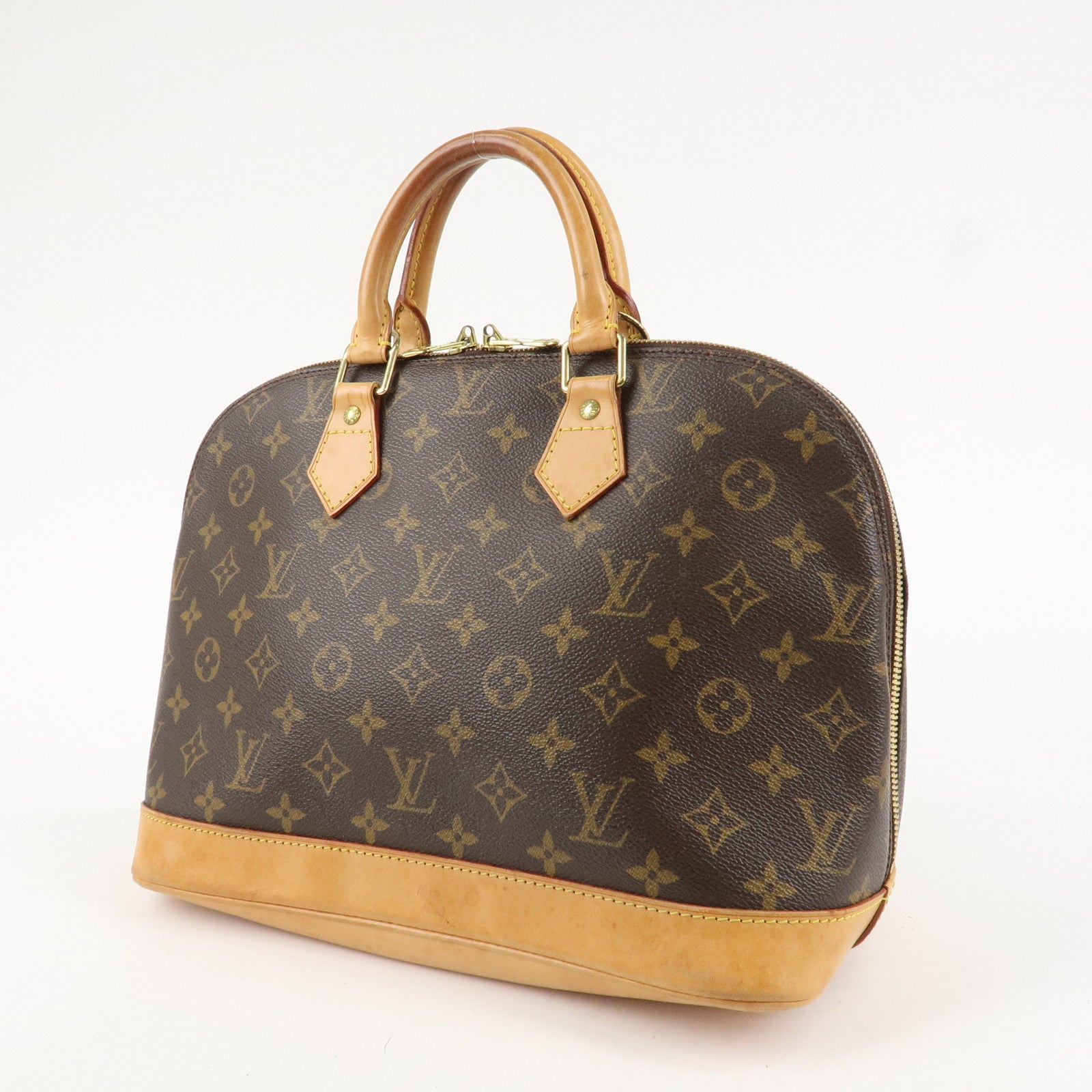 Louis Vuitton Monogram Alma Hand Bag Brown Brown M51130