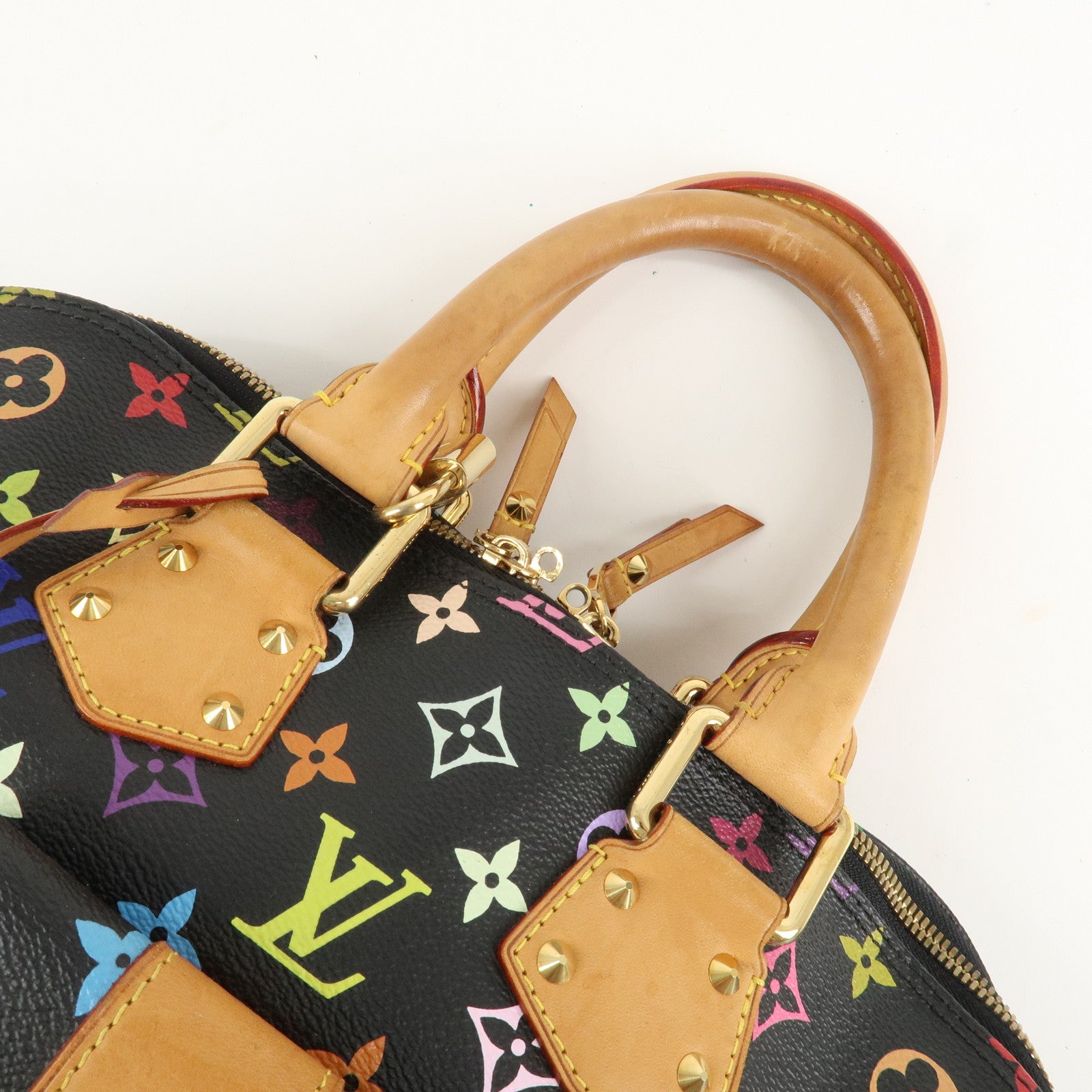 Louis Vuitton Monogram Alma GM Multicolor Hand Bag Noir M40442 Used