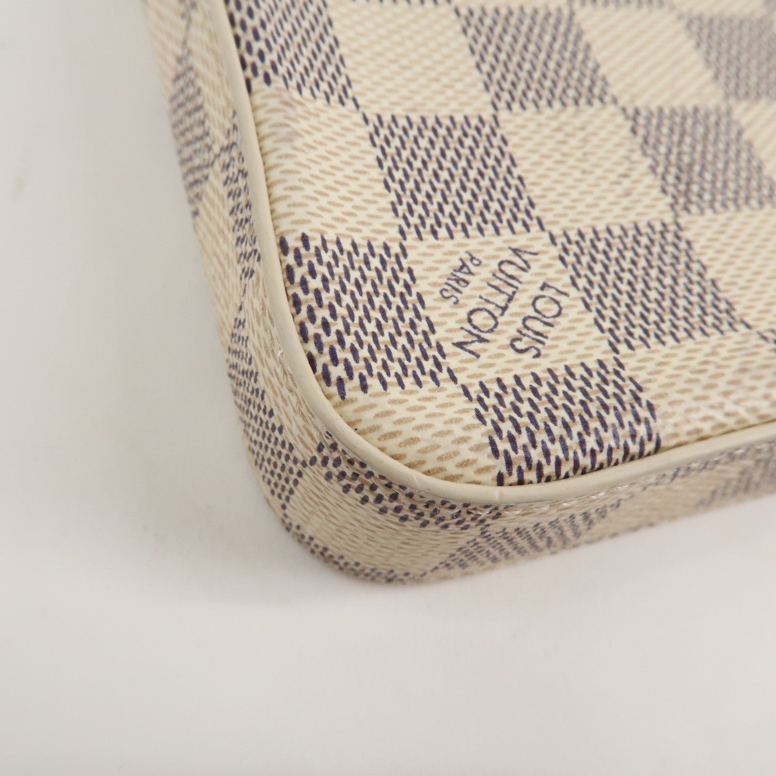 Louis Vuitton Damier Azur Canvas Chain Shoulder Bag Damier Azur N63106 Used