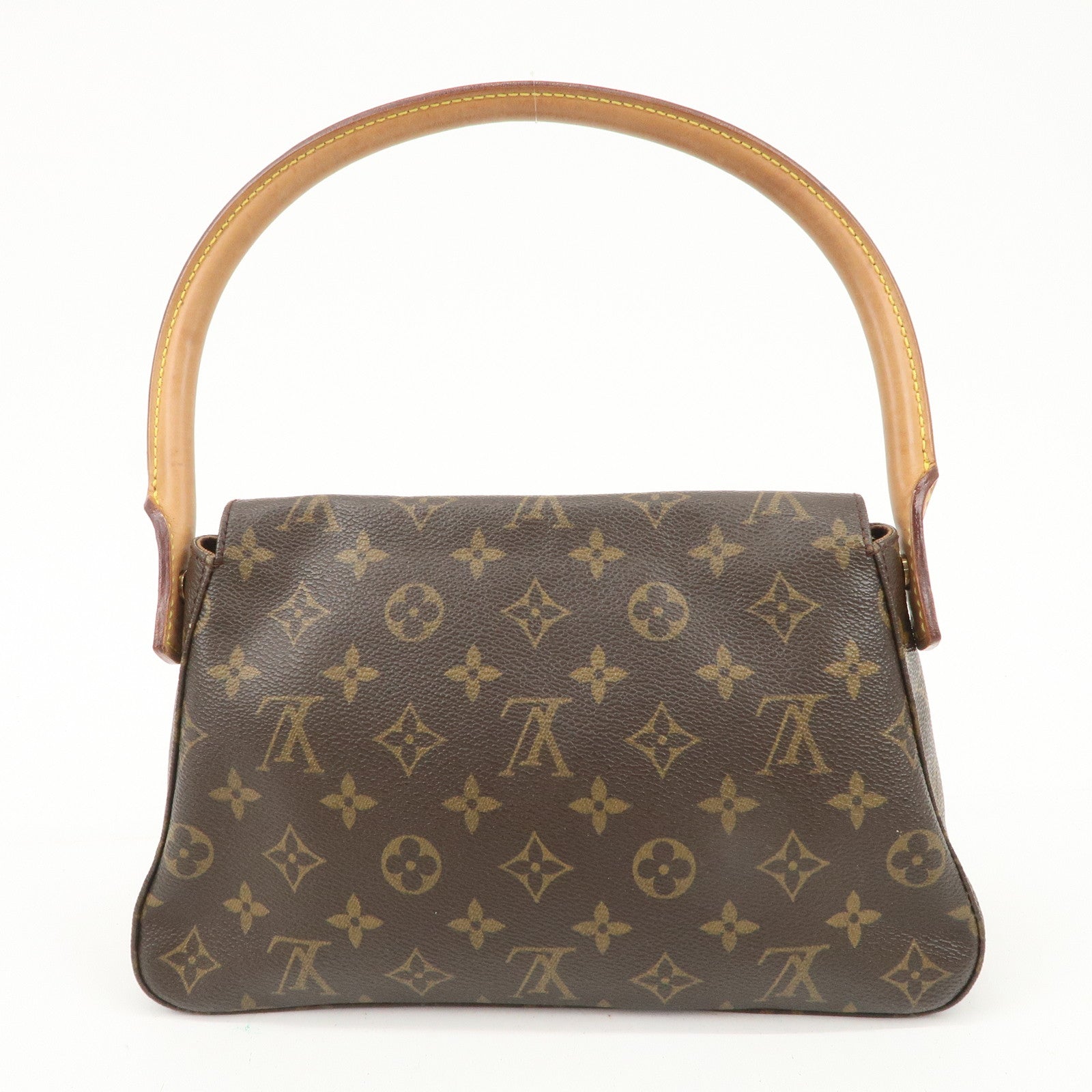 Louis Vuitton Monogram Mini Looping Shoulder Bag Hand Bag Brown M51147 Used