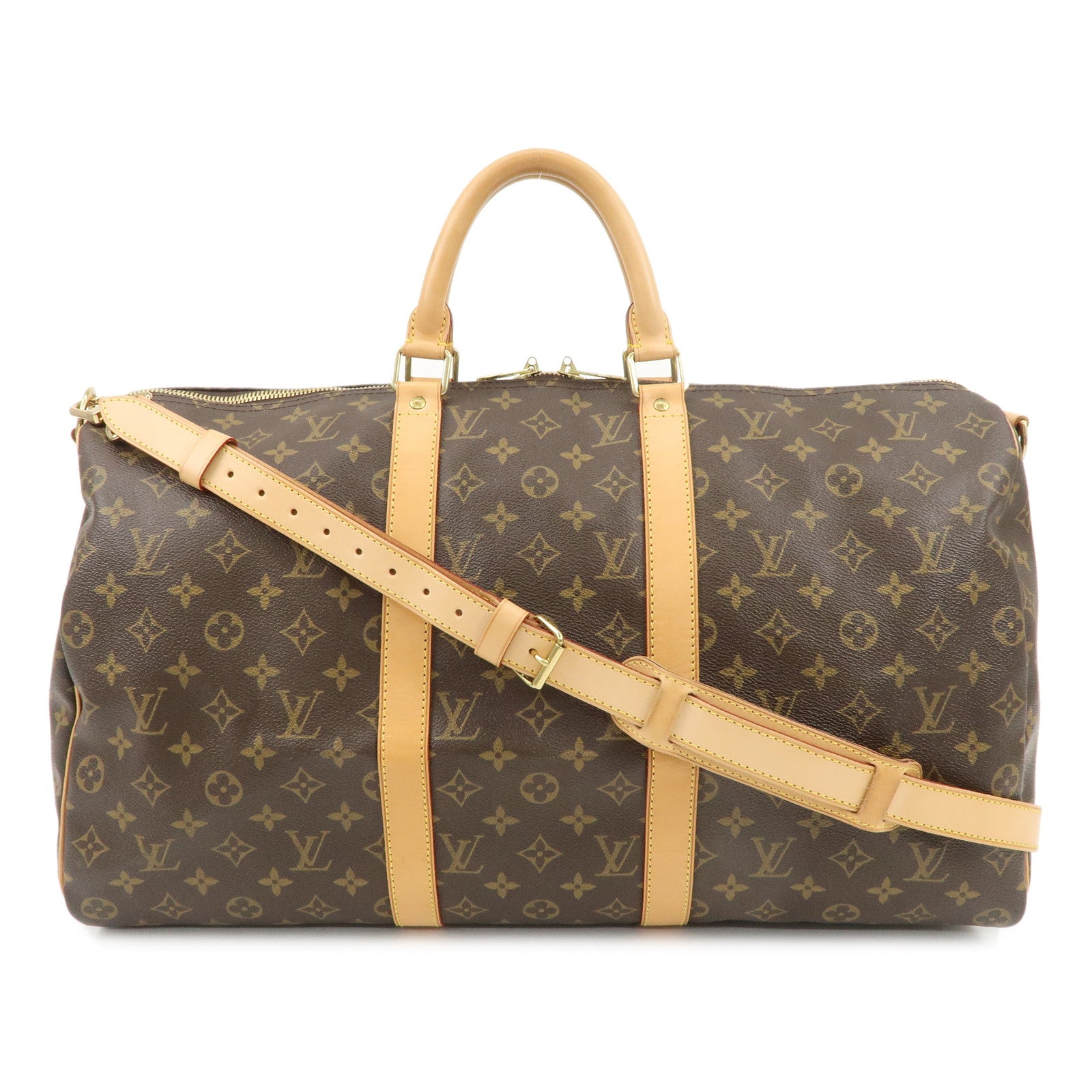 Louis Vuitton Monogram Keep All Bandouliere 50 Boston Bag M41416 Used