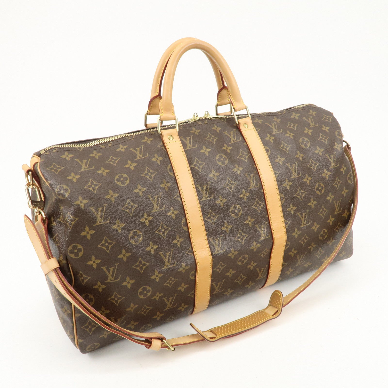 Louis Vuitton Monogram Keep All Bandouliere 50 Boston Bag M41416 Used