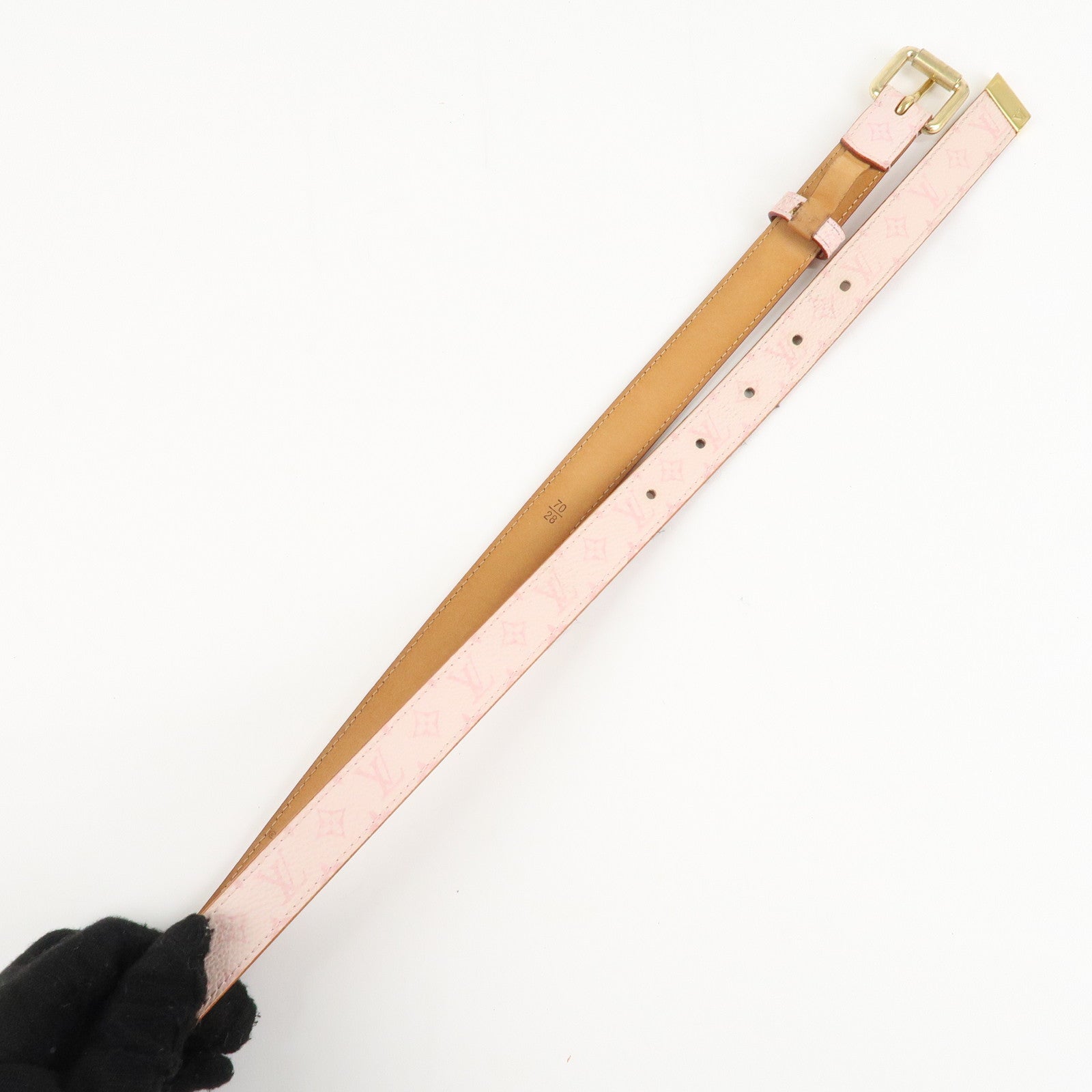 Louis Vuitton Monogram Blossom Suntulle 70/28 Belt Pink M9273 Used