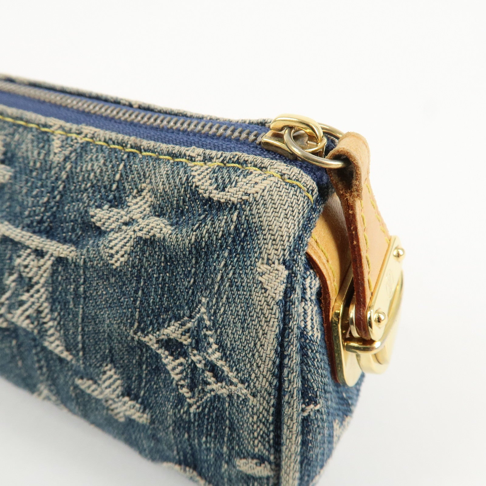 Louis Vuitton Monogram Denim Trousse Speedy GM Cosmetic Pouch M95081 Used