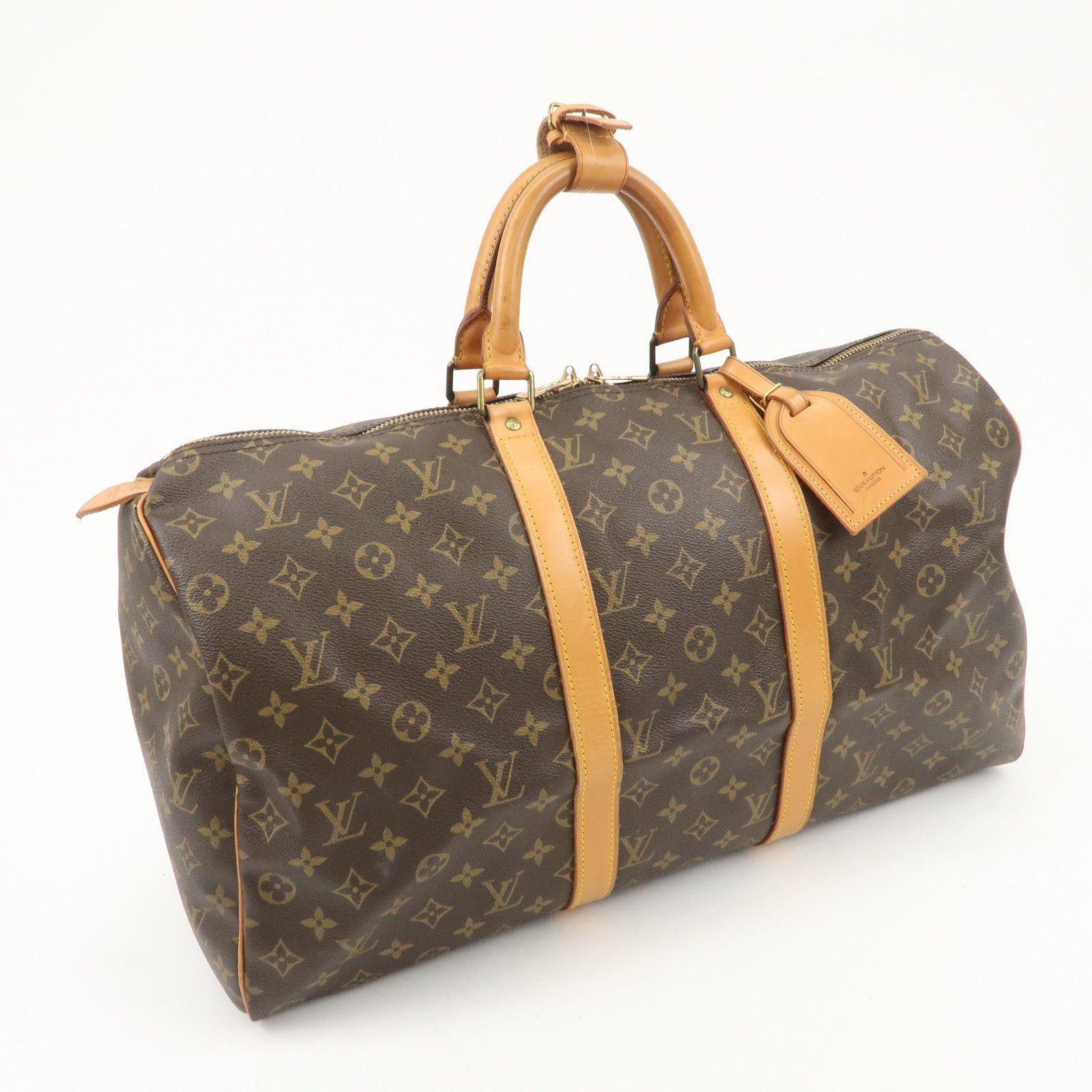 Louis Vuitton Monogram Keep All 50 MALLTIER Boston Bag Brown M41426 Used