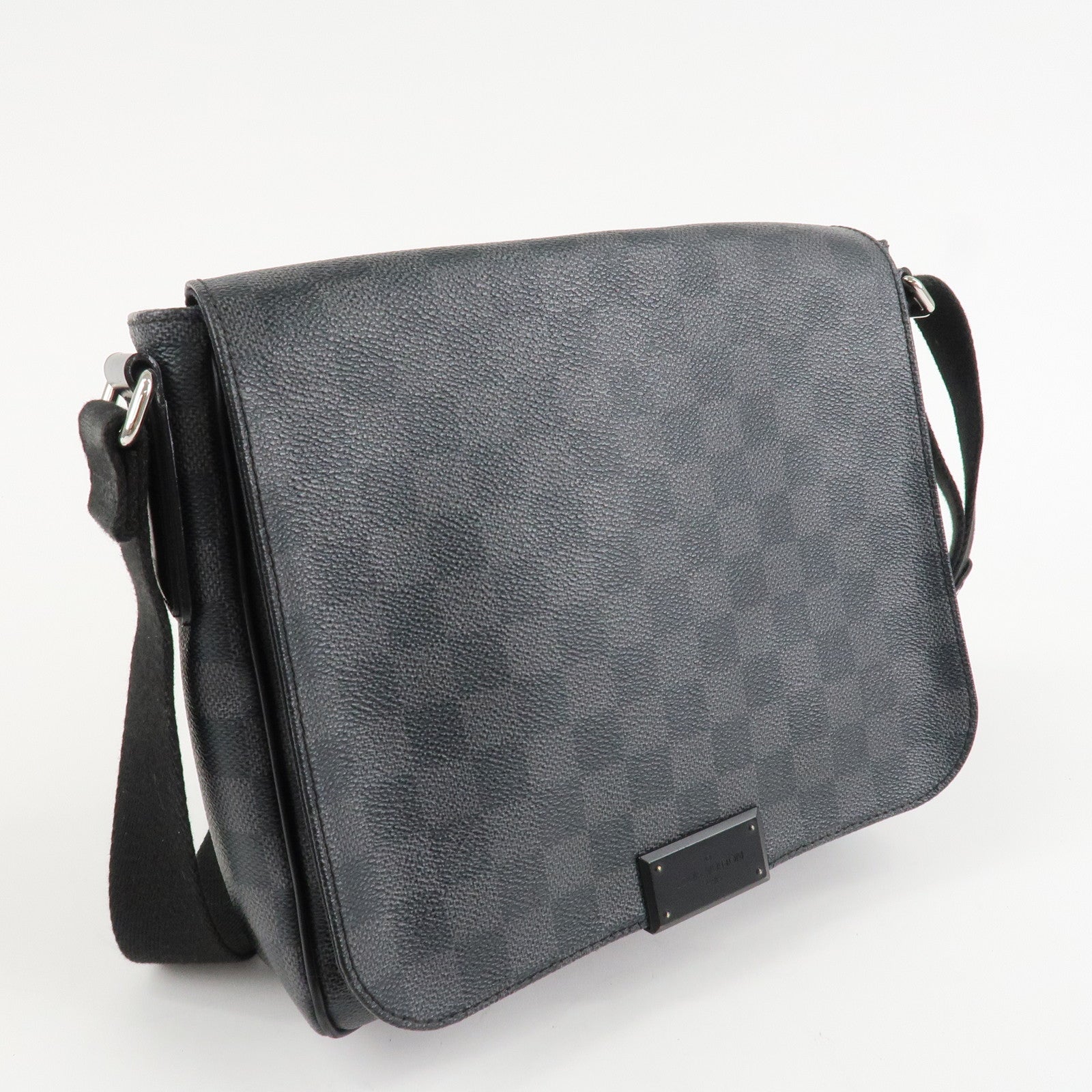 Louis Vuitton Damier Graphite District PM Shoulder Bag Black N41260 Used