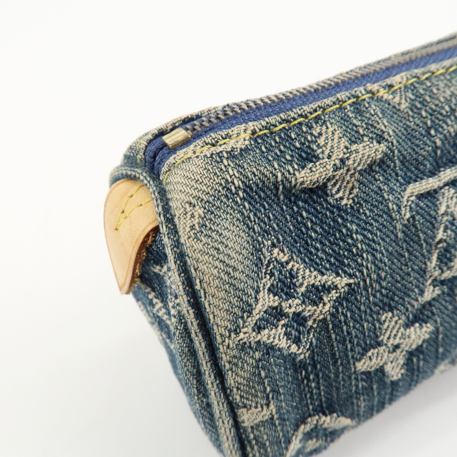 Louis Vuitton Monogram Denim Trousse Speedy GM Cosmetic Pouch M95081 Used