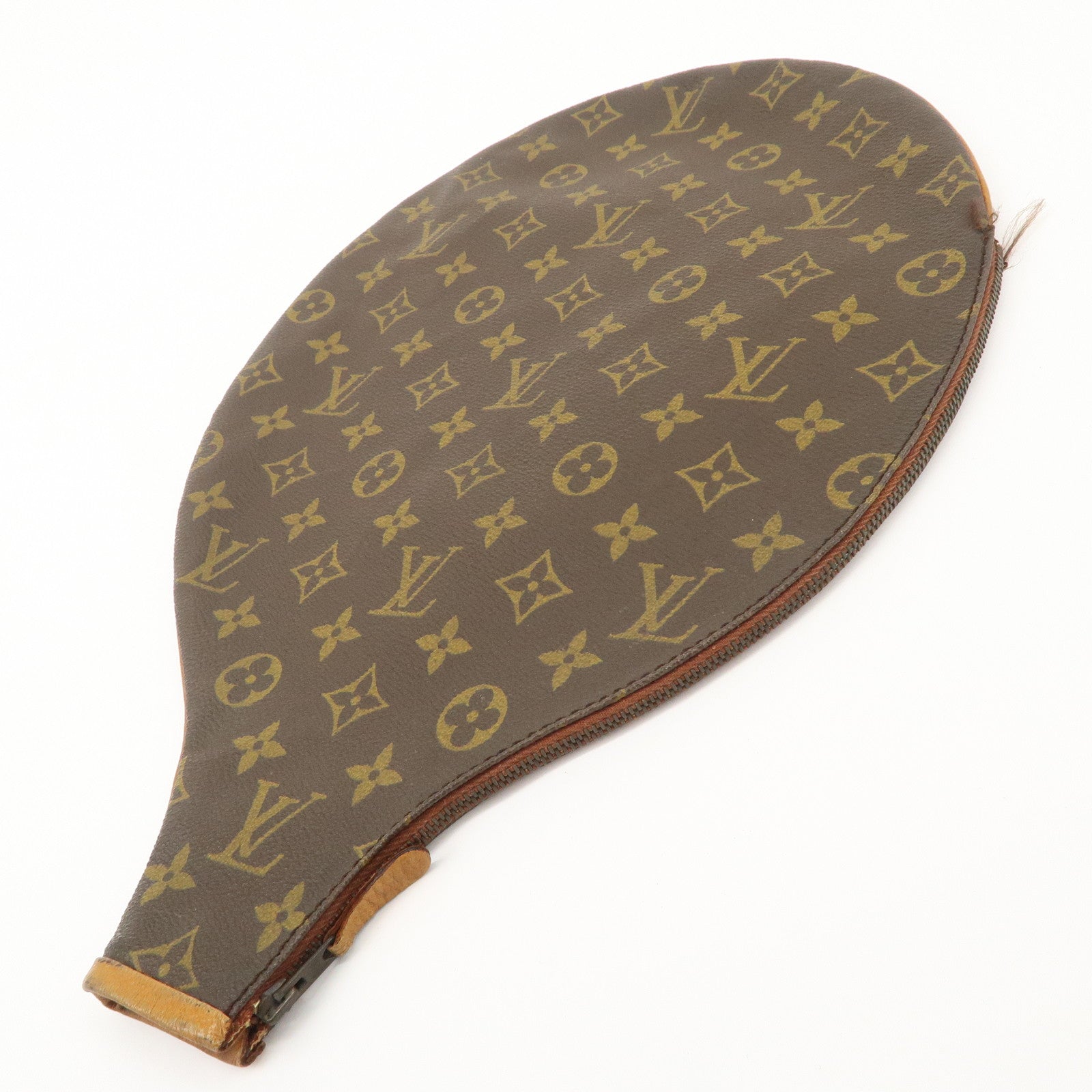 Louis Vuitton Monogram Canvas Leather Racket Case Brown