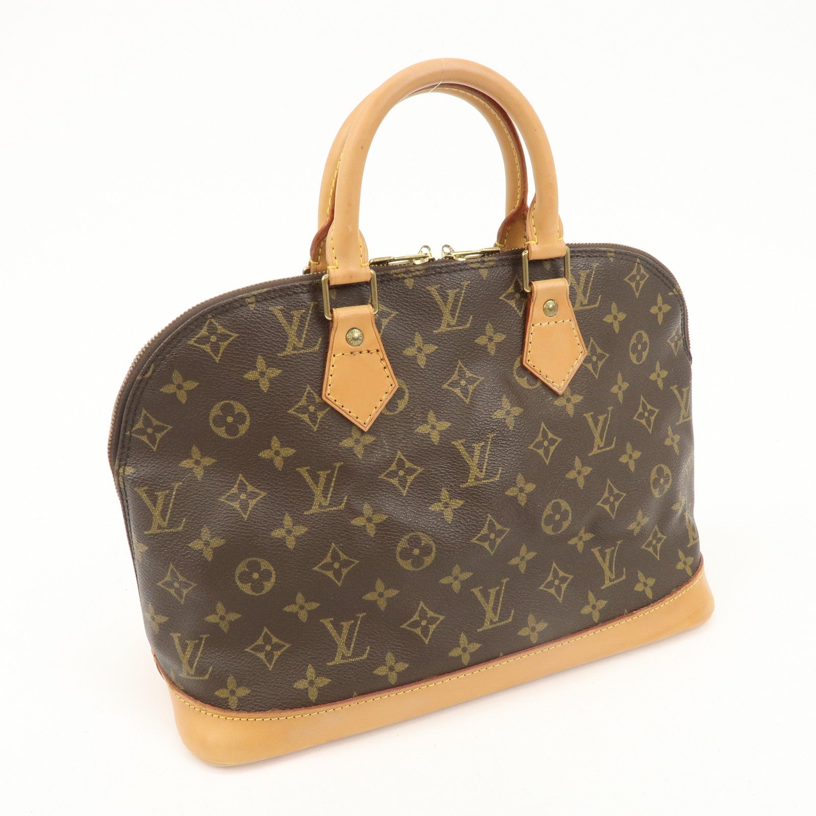 Louis Vuitton Monogram Alma PM Hand Bag Brown M51130 Used