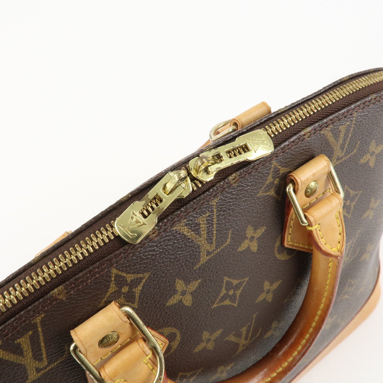 Louis Vuitton Monogram Alma Hand Bag Brown Brown M51130