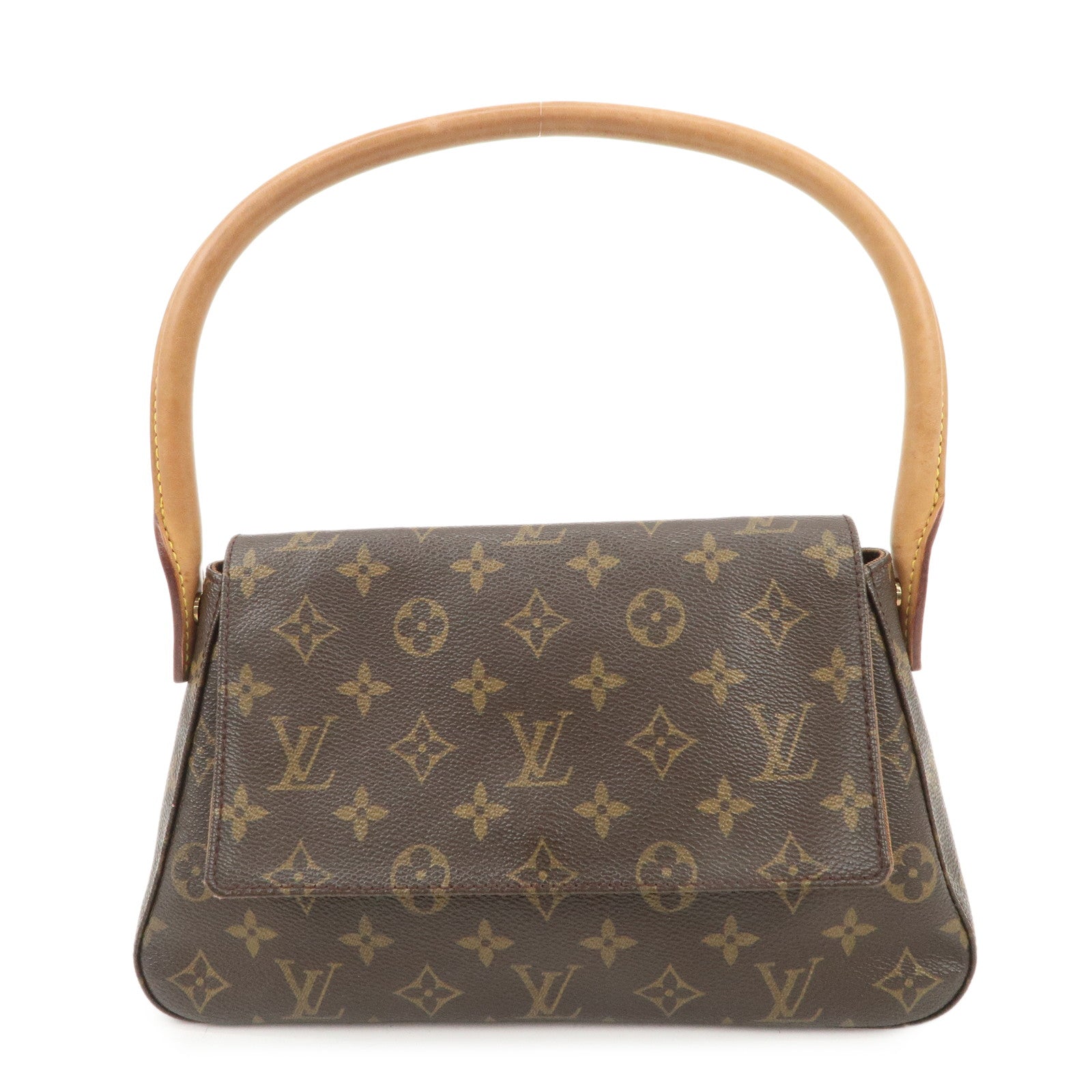 Louis Vuitton Monogram Mini Looping Shoulder Bag Hand Bag Brown M51147 Used