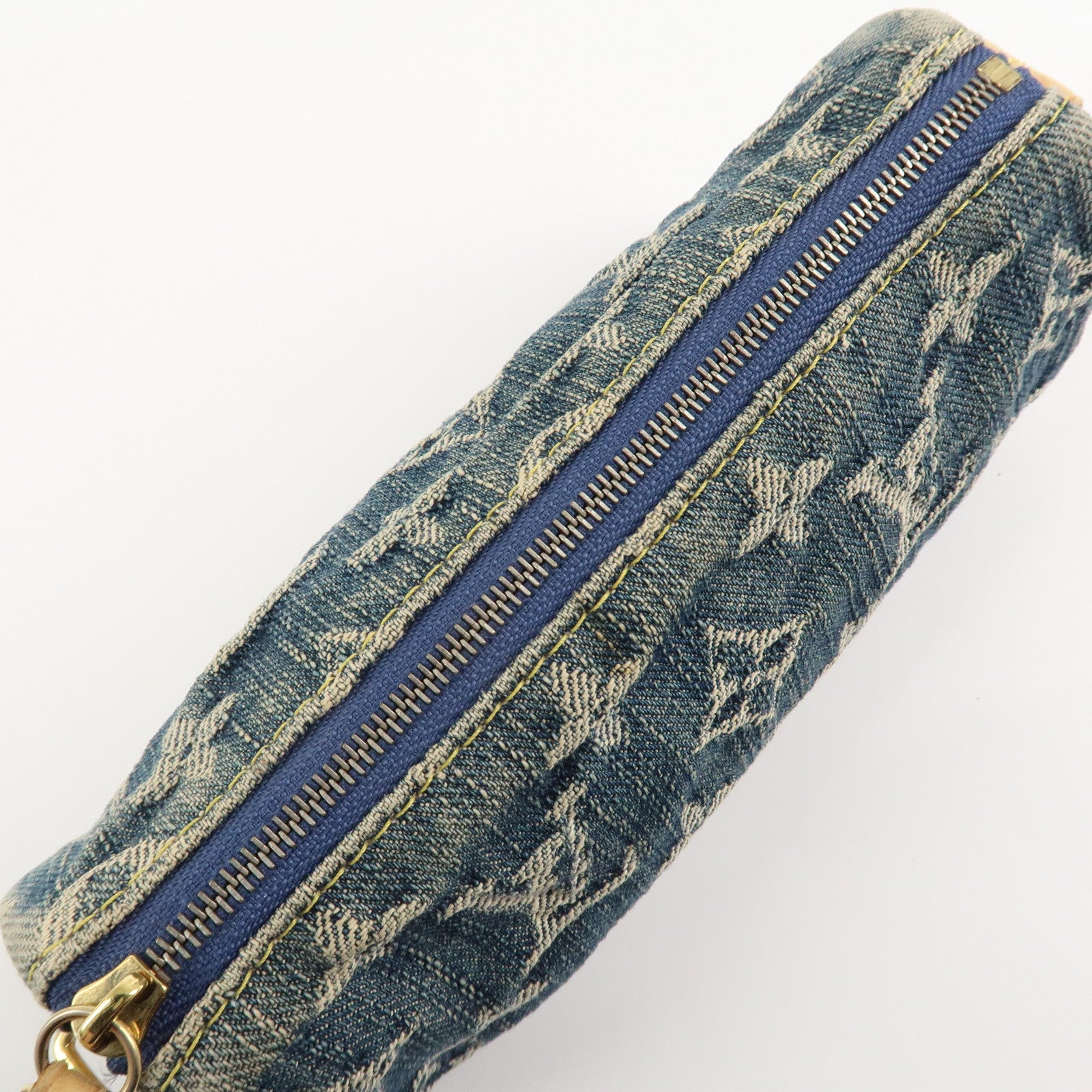 Louis Vuitton Monogram Denim Trousse Speedy GM Cosmetic Pouch M95081 Used