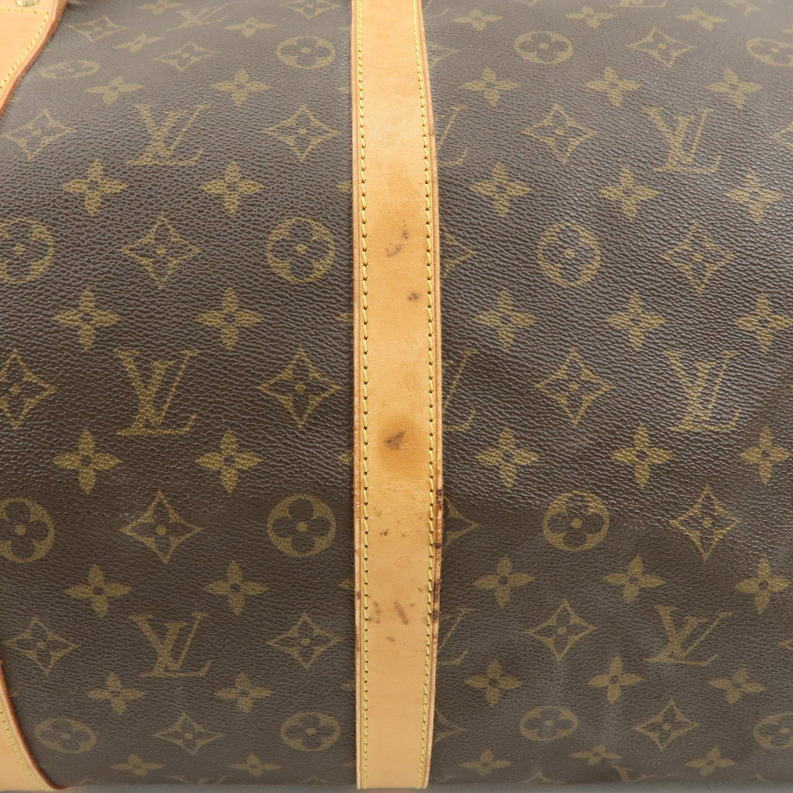 Louis Vuitton Monogram Monogram Keep All 55 Boston Bag Brown M41424 Used