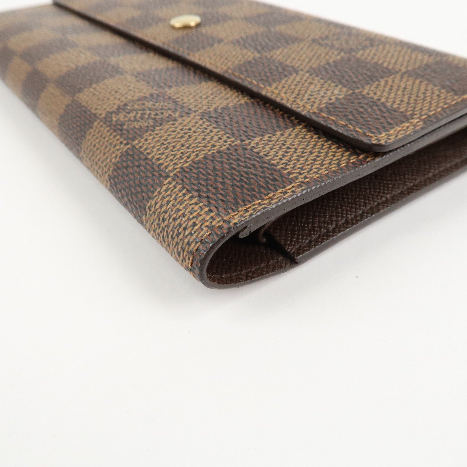 Louis Vuitton Damier Porte Tresor International Long Wallet N61215 Used