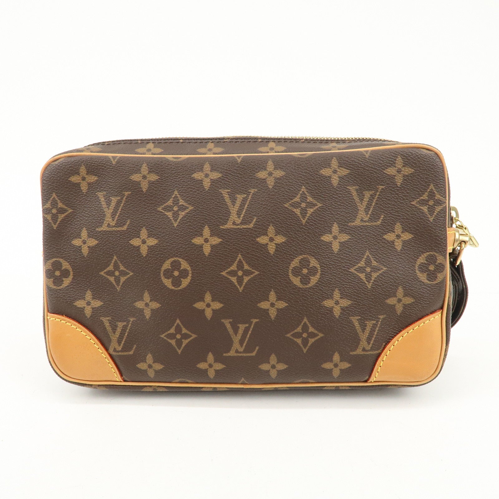 Louis Vuitton Monogram Marly Dragonne GM Clutch Bag Brown M51825 Used