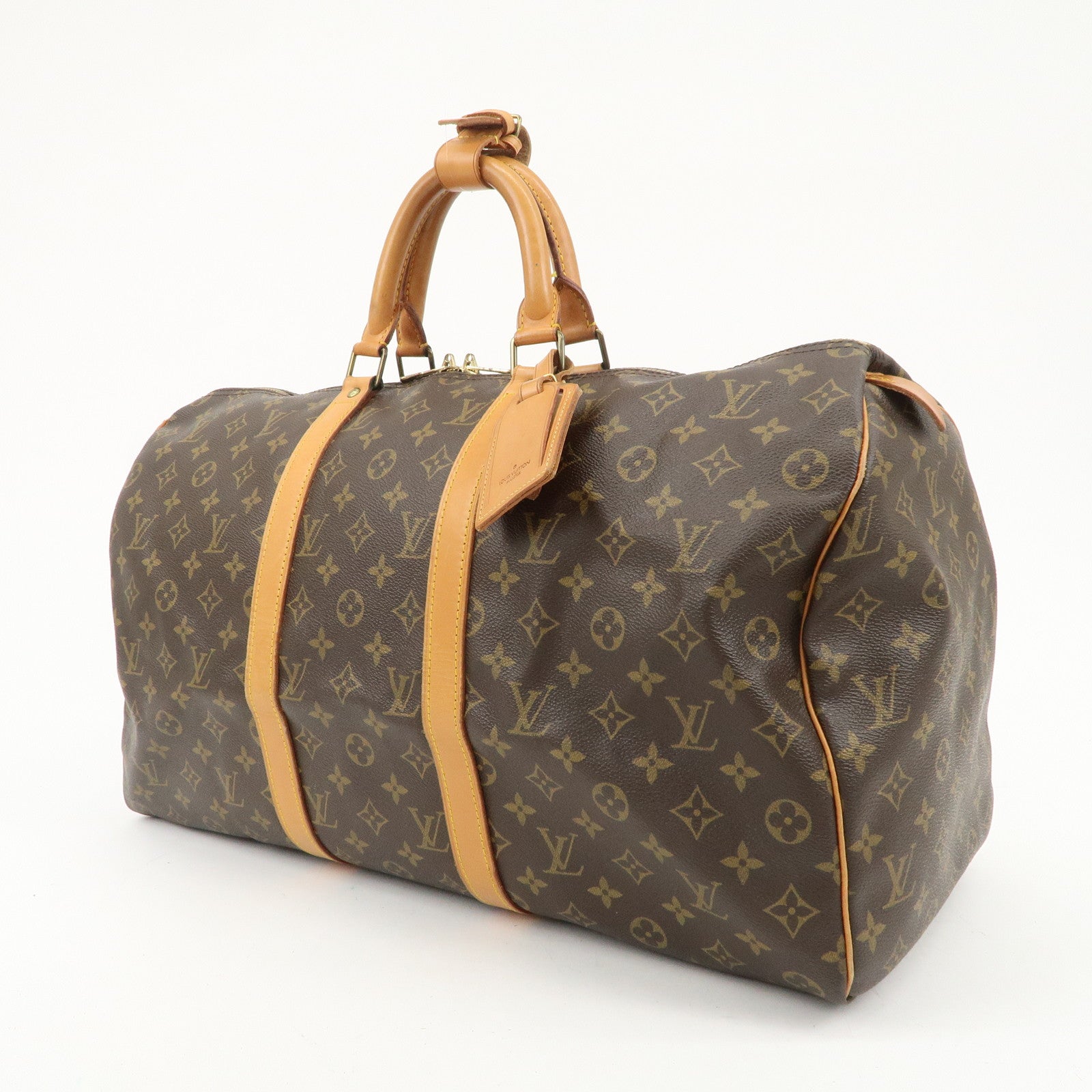 Louis Vuitton Monogram Keep All 50 MALLTIER Boston Bag Brown M41426 Used