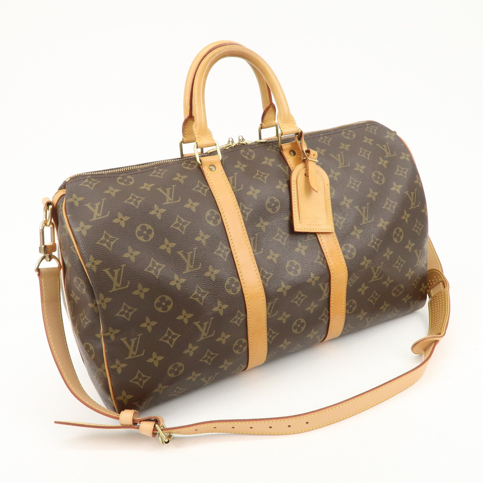 Louis Vuitton Monogram Keep All Bandouliere 45 Boston Bag M41418 Used