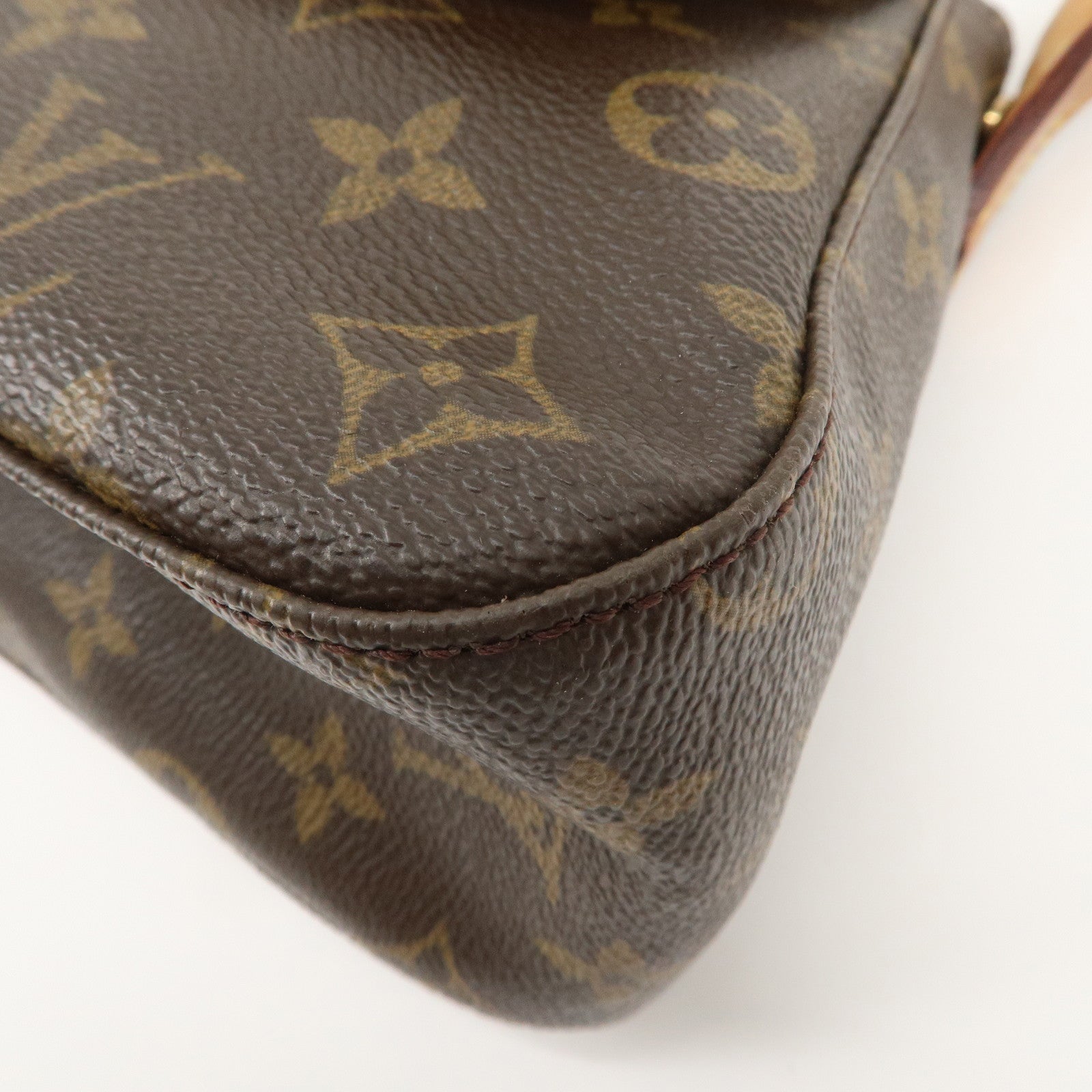 Louis Vuitton Monogram Mini Looping Shoulder Bag Hand Bag Brown M51147 Used