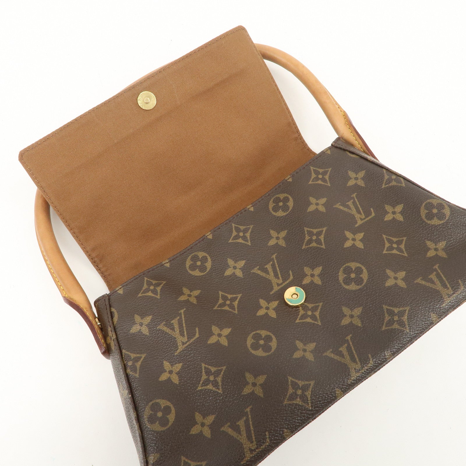 Louis Vuitton Monogram Mini Looping Shoulder Bag Hand Bag Brown M51147 Used