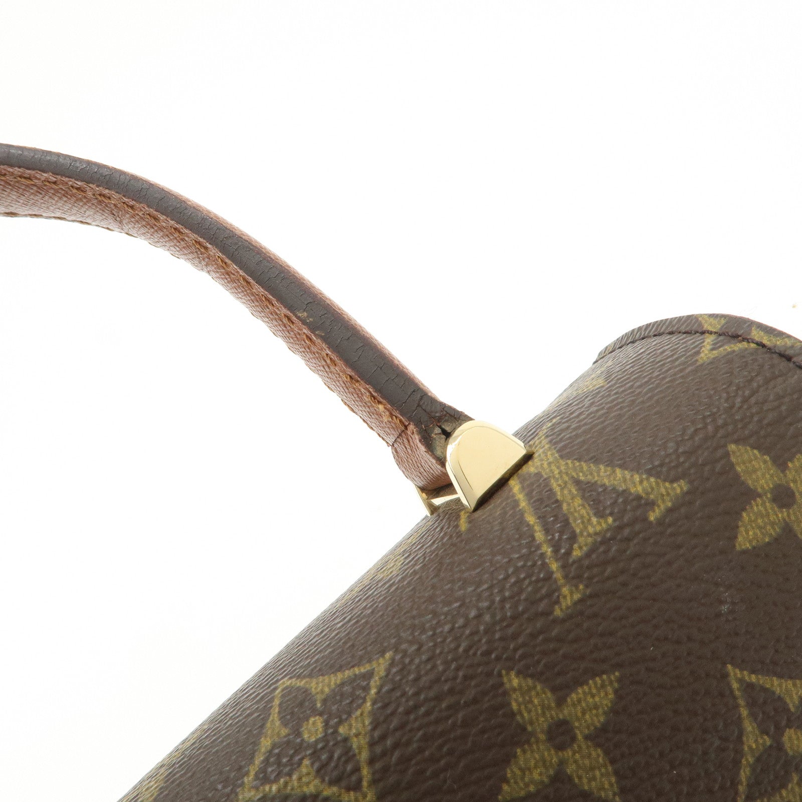 Louis Vuitton Monogram Malesherbes Hand Bag Brown M51379 Used