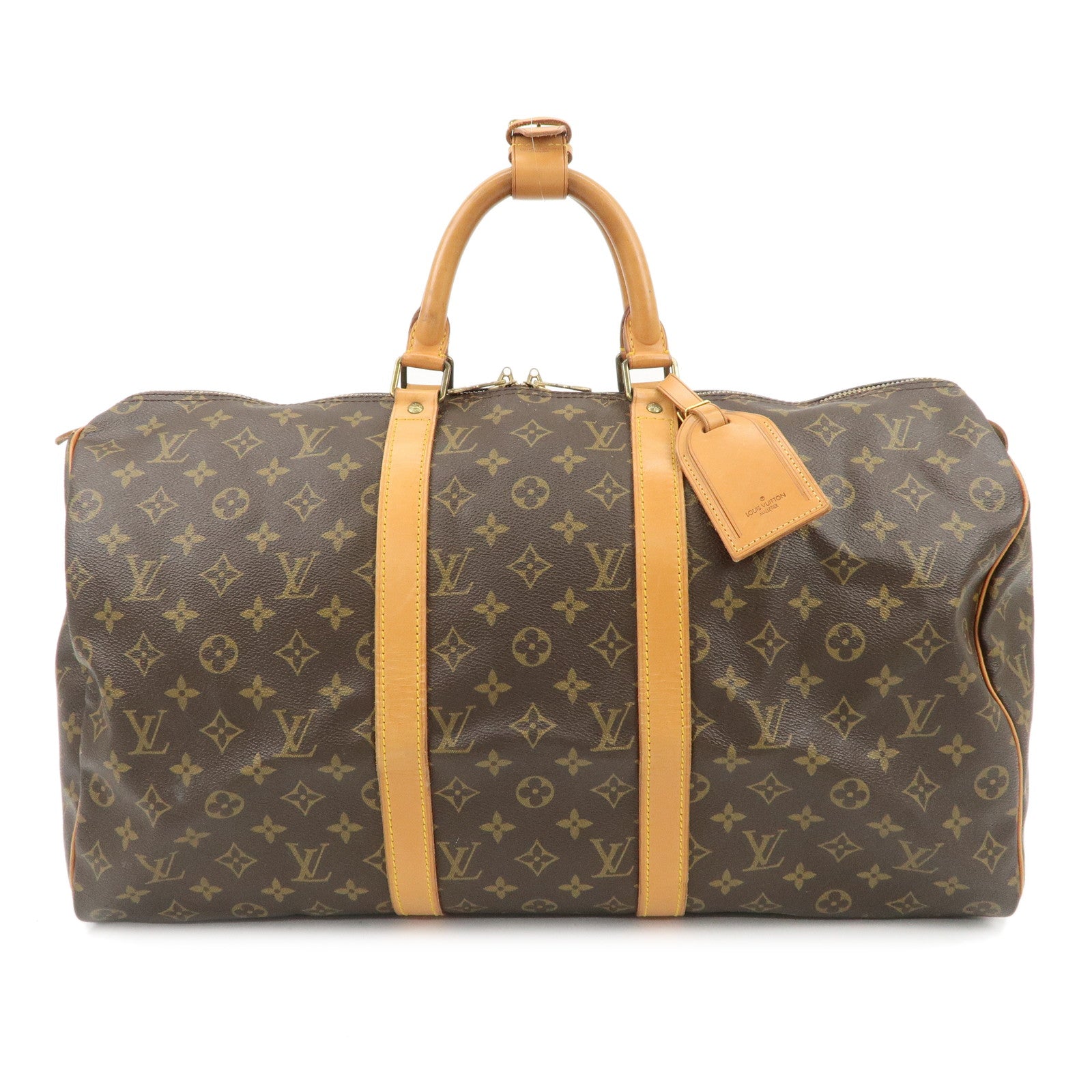 Louis Vuitton Monogram Keep All 50 MALLTIER Boston Bag Brown M41426 Used