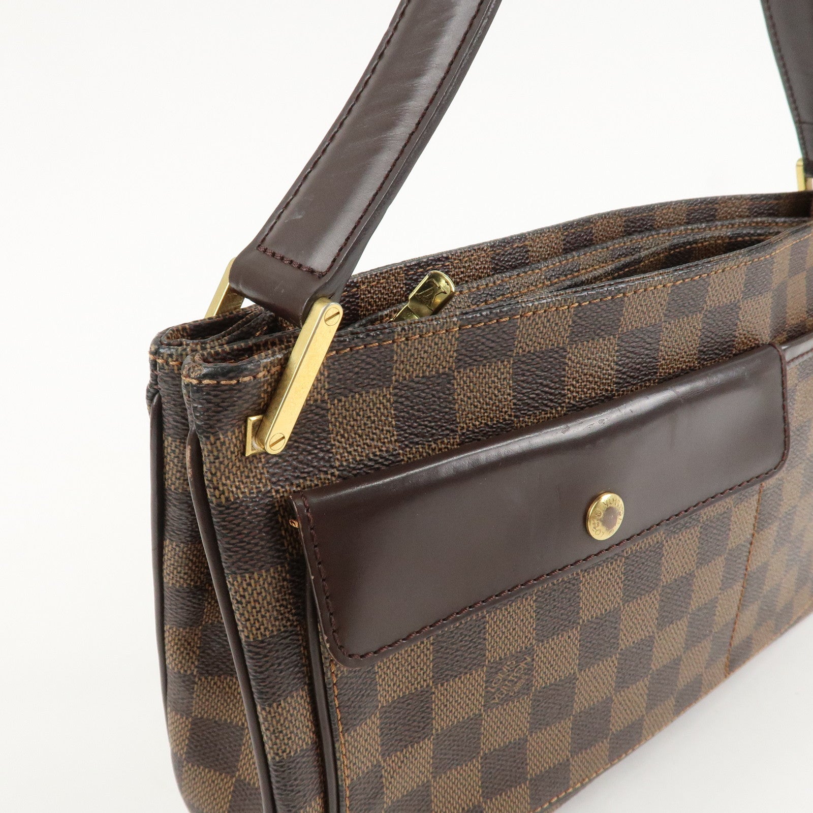 Louis Vuitton Damier Aubagne Shoulder Bag Hand Bag Brown N51129 Used