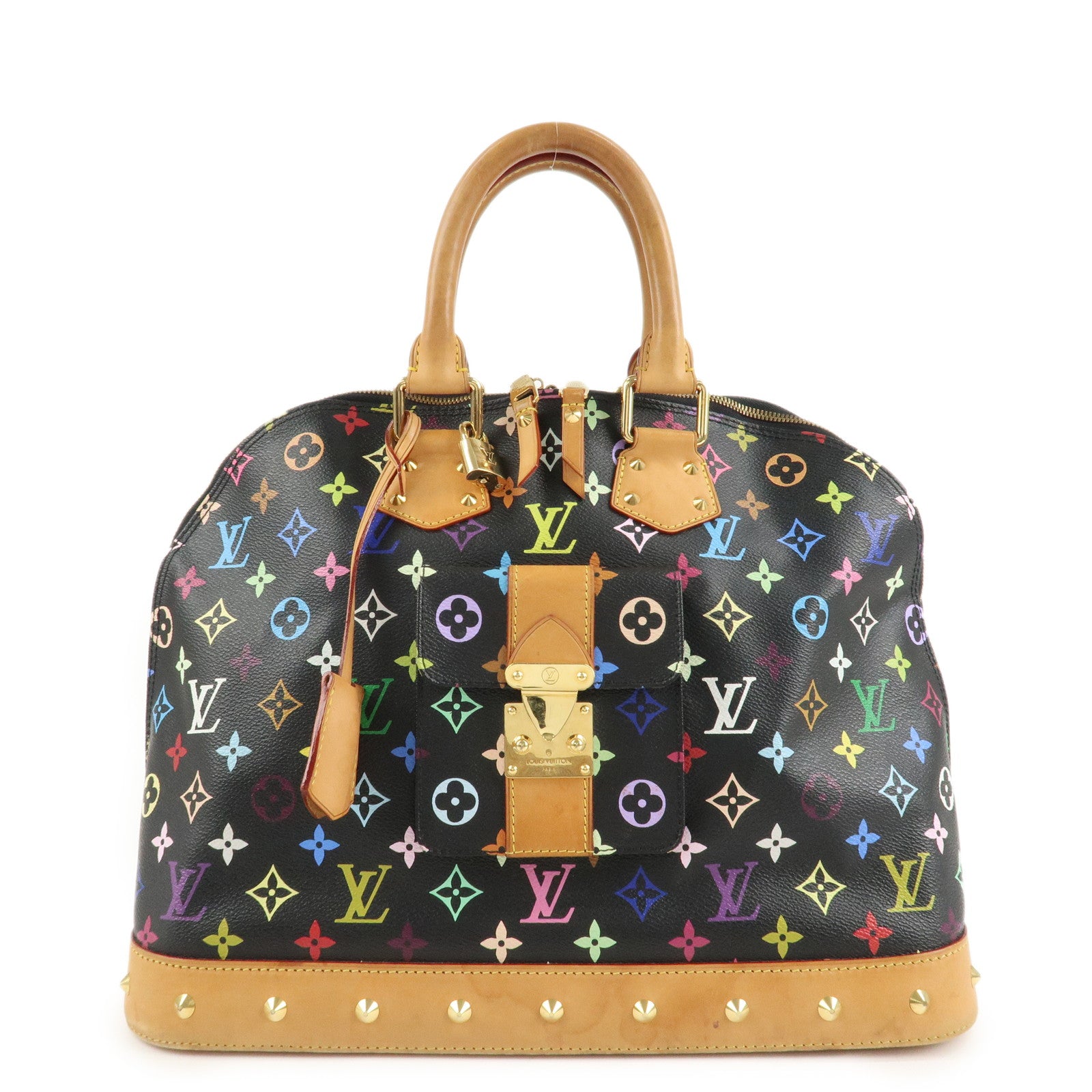 Louis Vuitton Monogram Alma GM Multicolor Hand Bag Noir M40442 Used