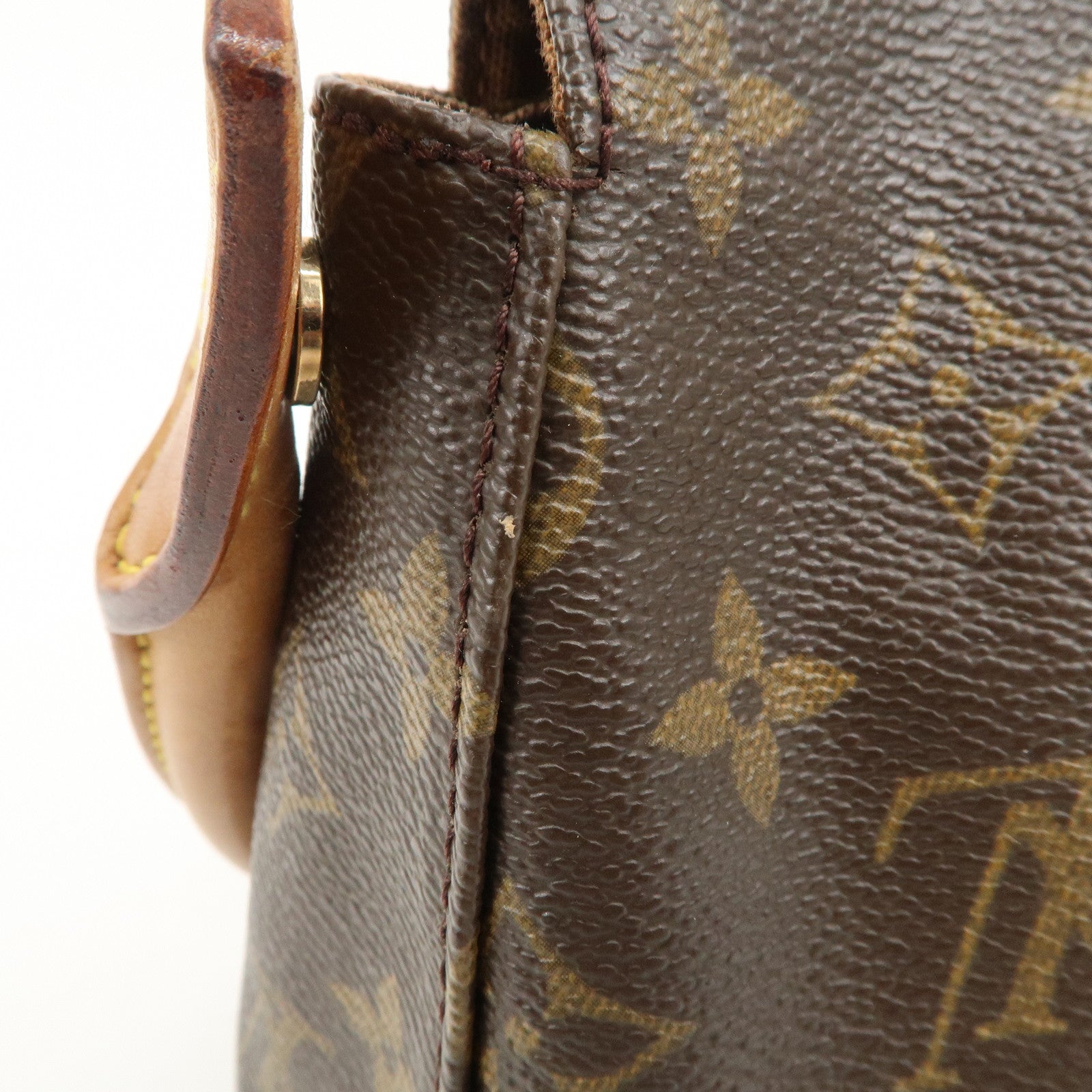 Louis Vuitton Monogram Mini Looping Shoulder Bag Hand Bag Brown M51147 Used