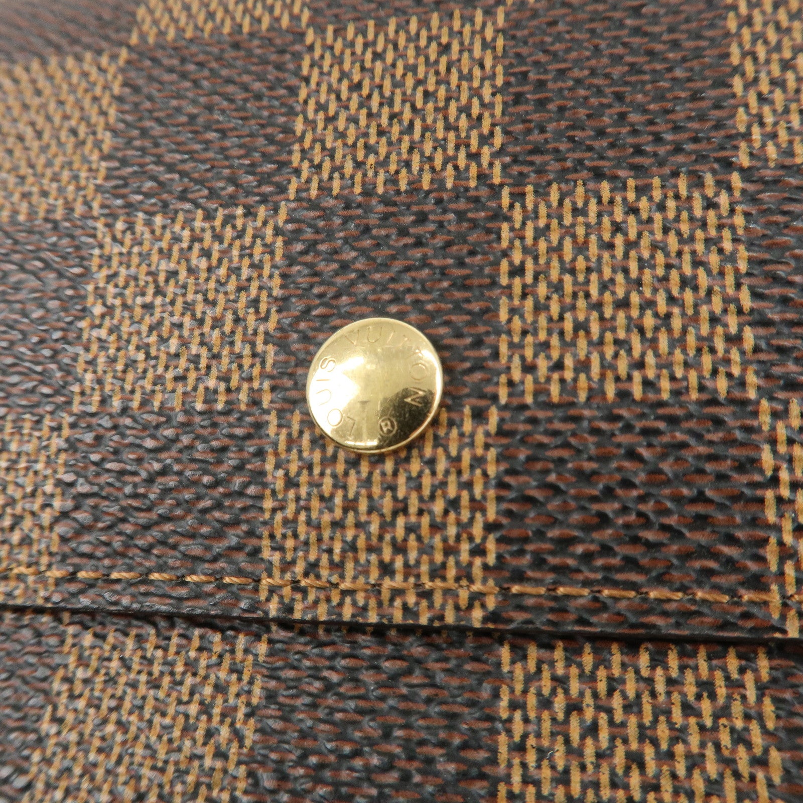 Louis Vuitton Damier Porte Tresor International Long Wallet N61215 Used