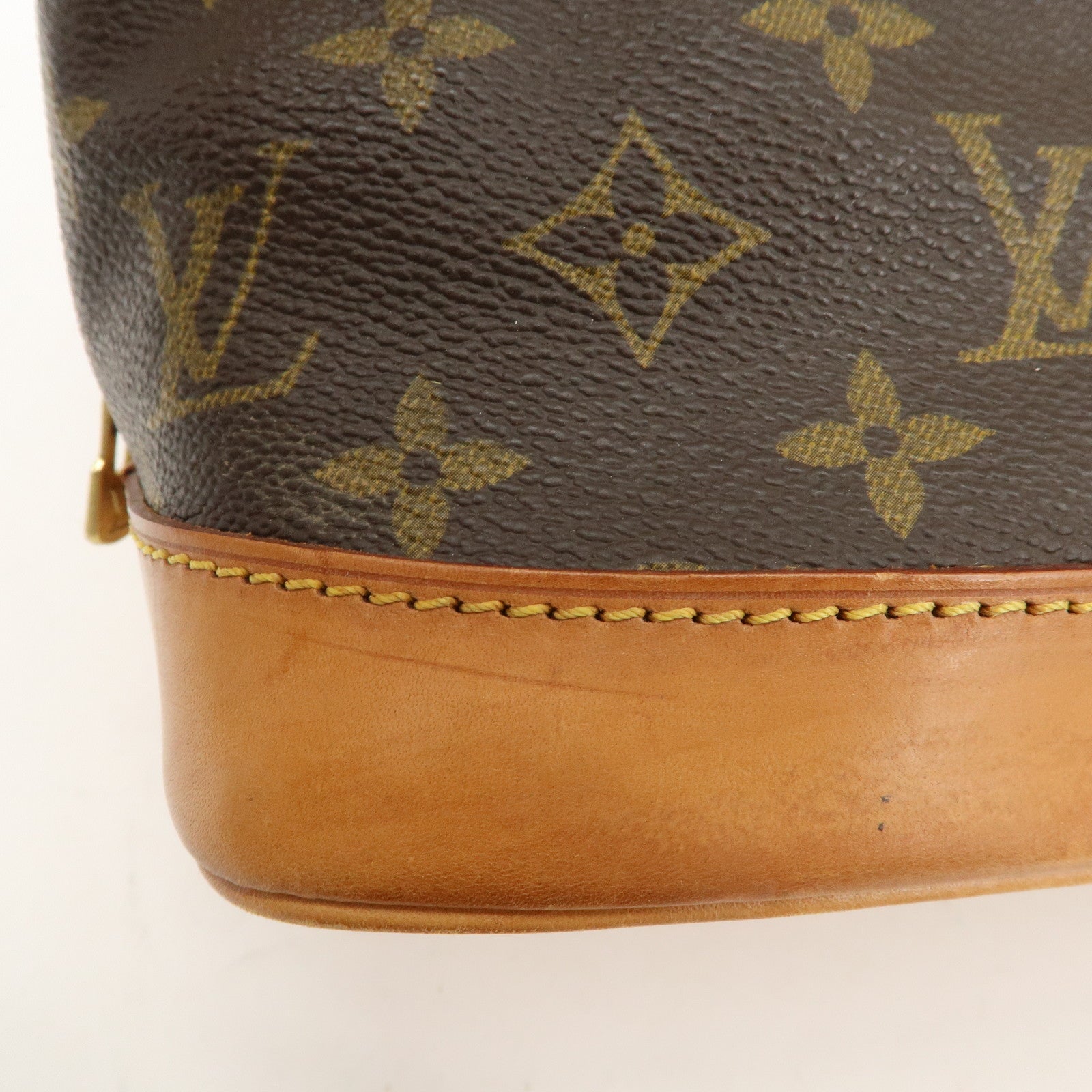 Louis Vuitton Monogram Alma PM Hand Bag Brown M51130 Used