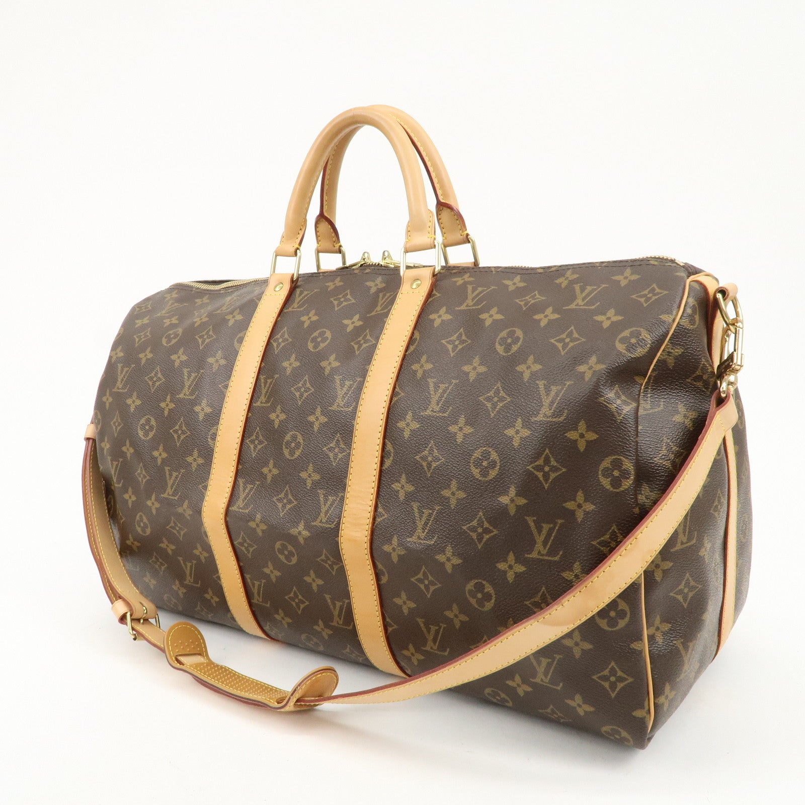 Louis Vuitton Monogram Keep All Bandouliere 50 Boston Bag M41416 Used