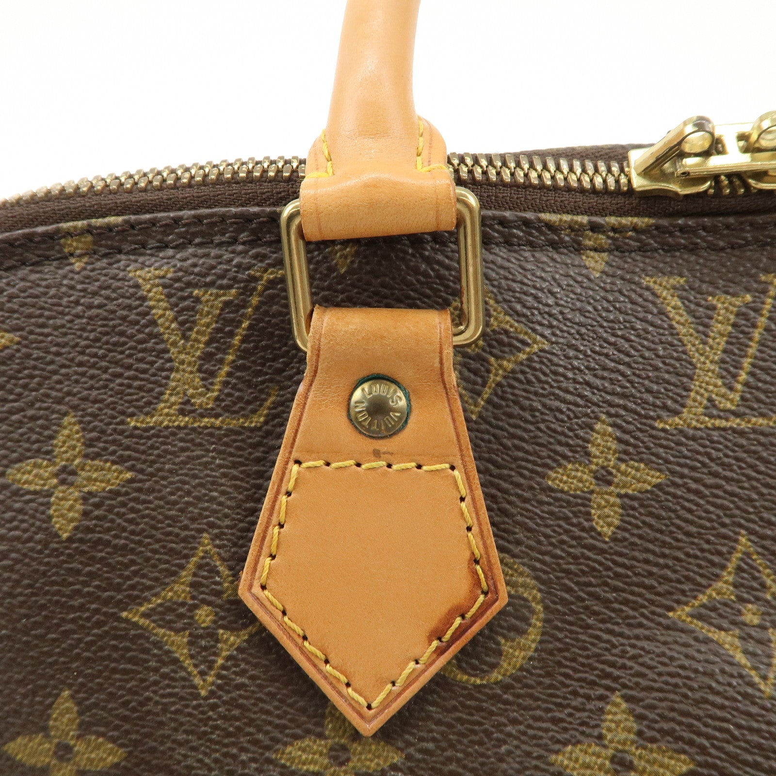 Louis Vuitton Monogram Alma PM Hand Bag Brown M51130 Used