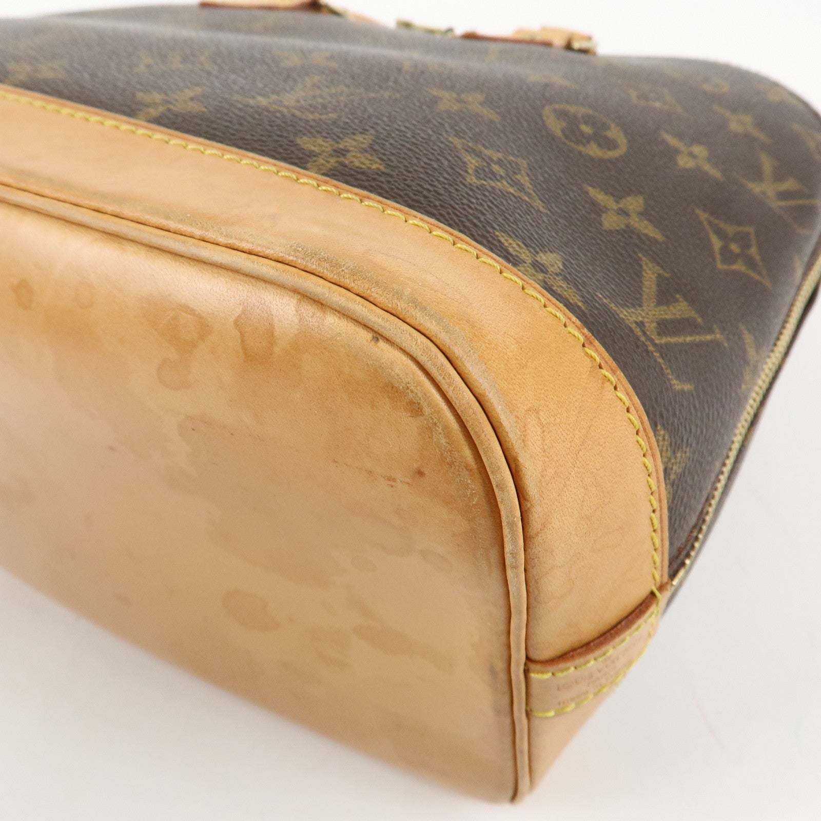 Louis Vuitton Monogram Alma Hand Bag Brown Brown M51130