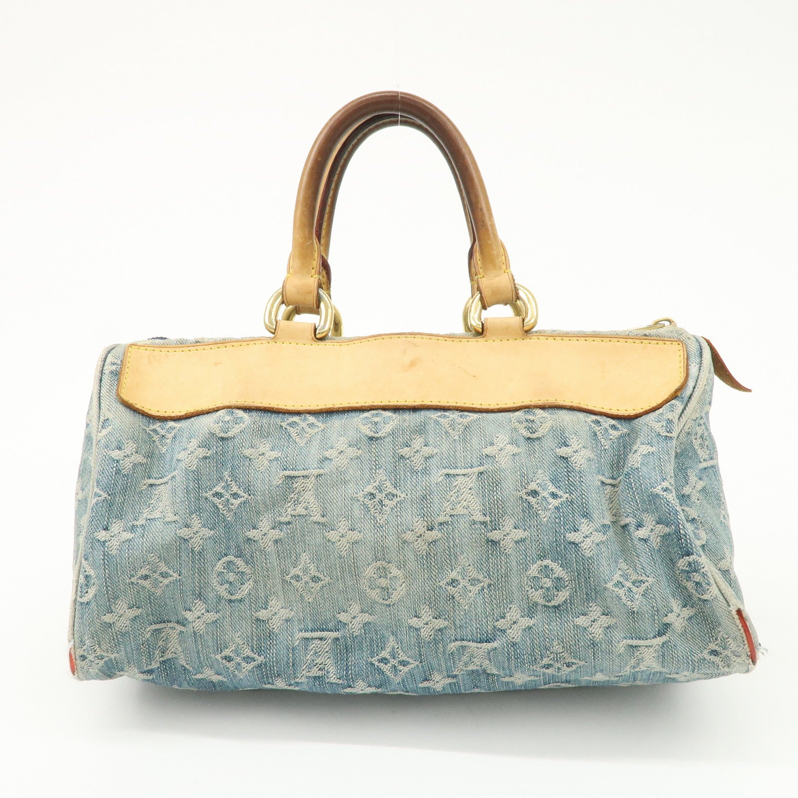 Louis Vuitton Monogram Denim Neo Speedy Boston Bag Blue M95019 Used