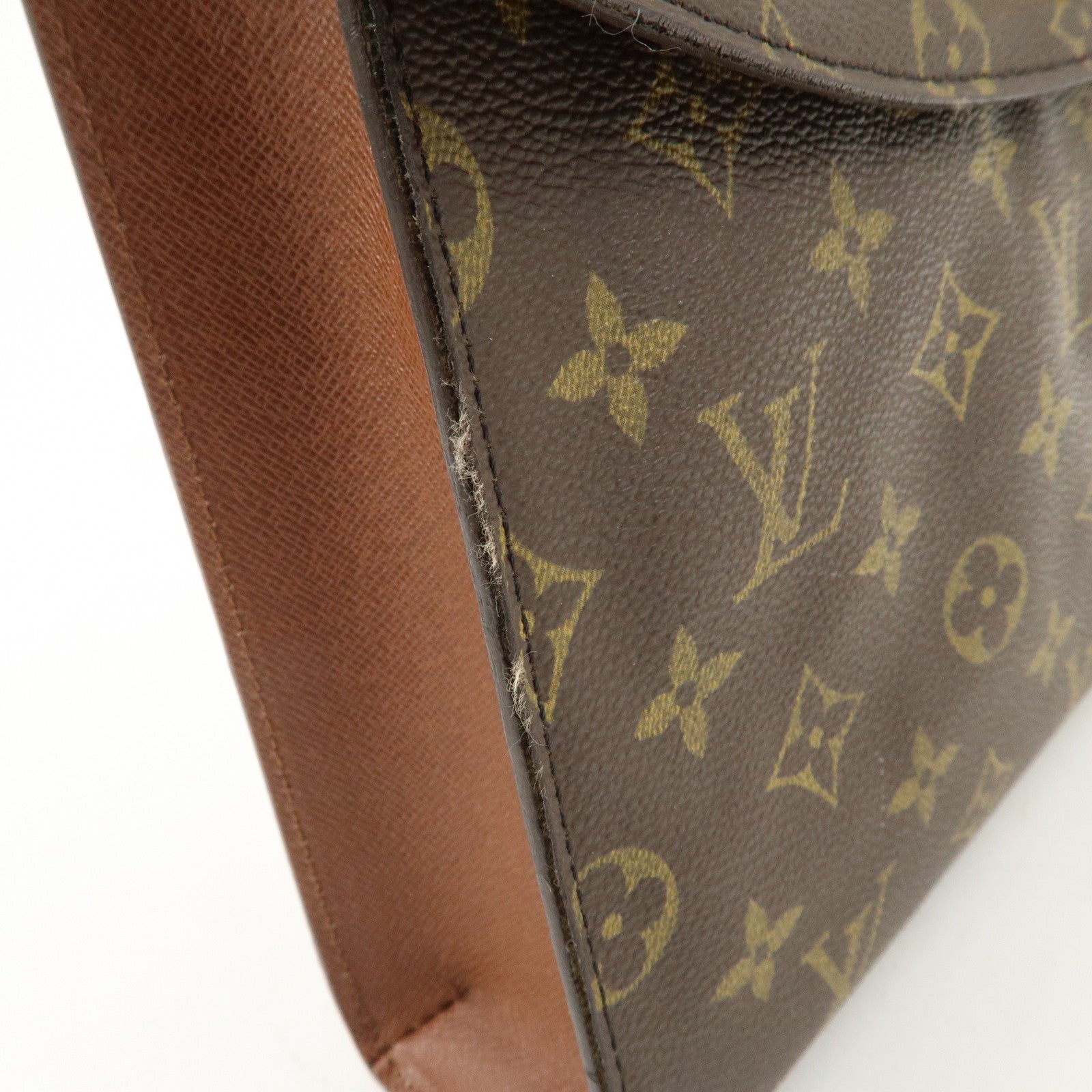 Louis Vuitton Monogram Malesherbes Hand Bag Brown M51379 Used