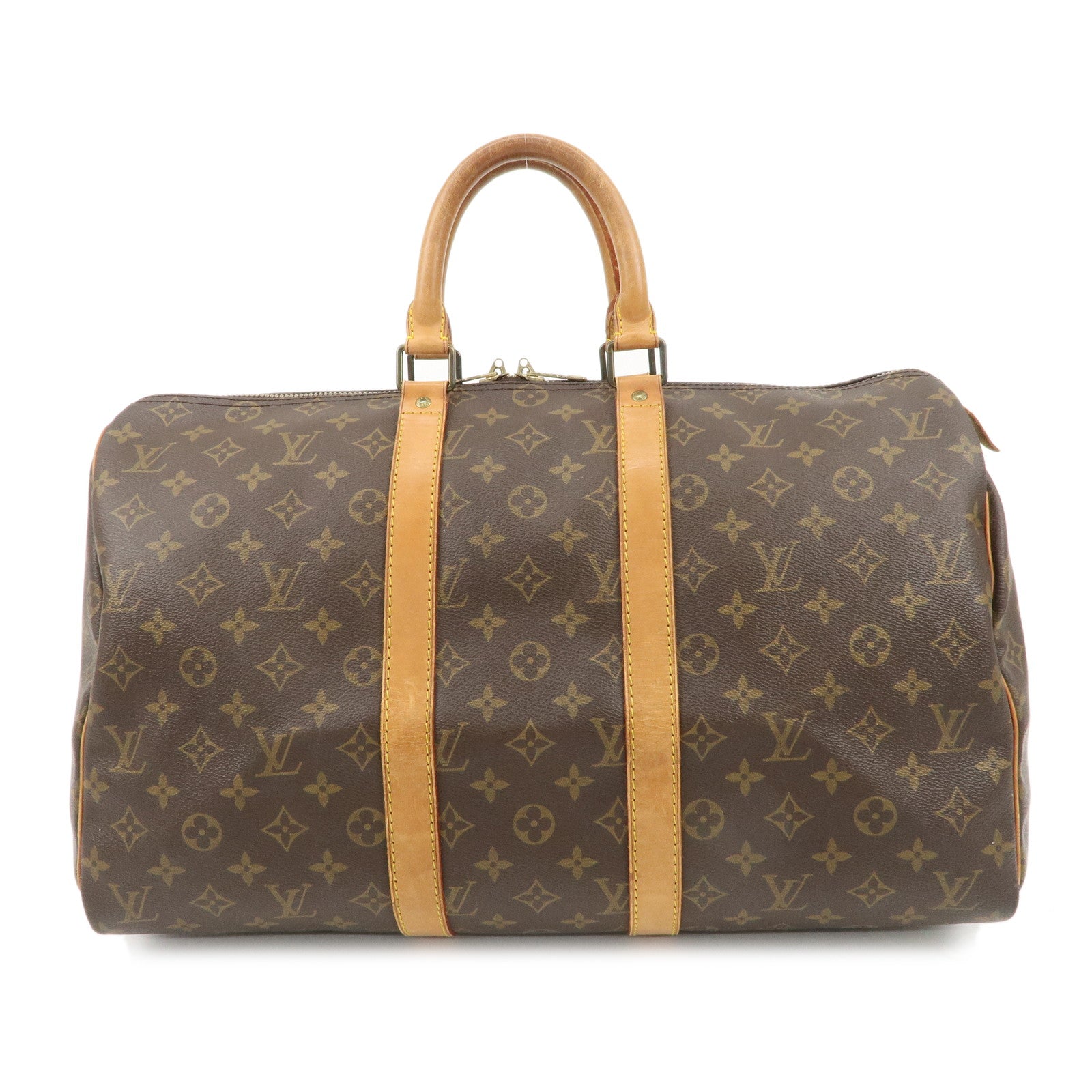 Louis Vuitton Monogram Keep All 45 Boston Bag Brown M41428 Used