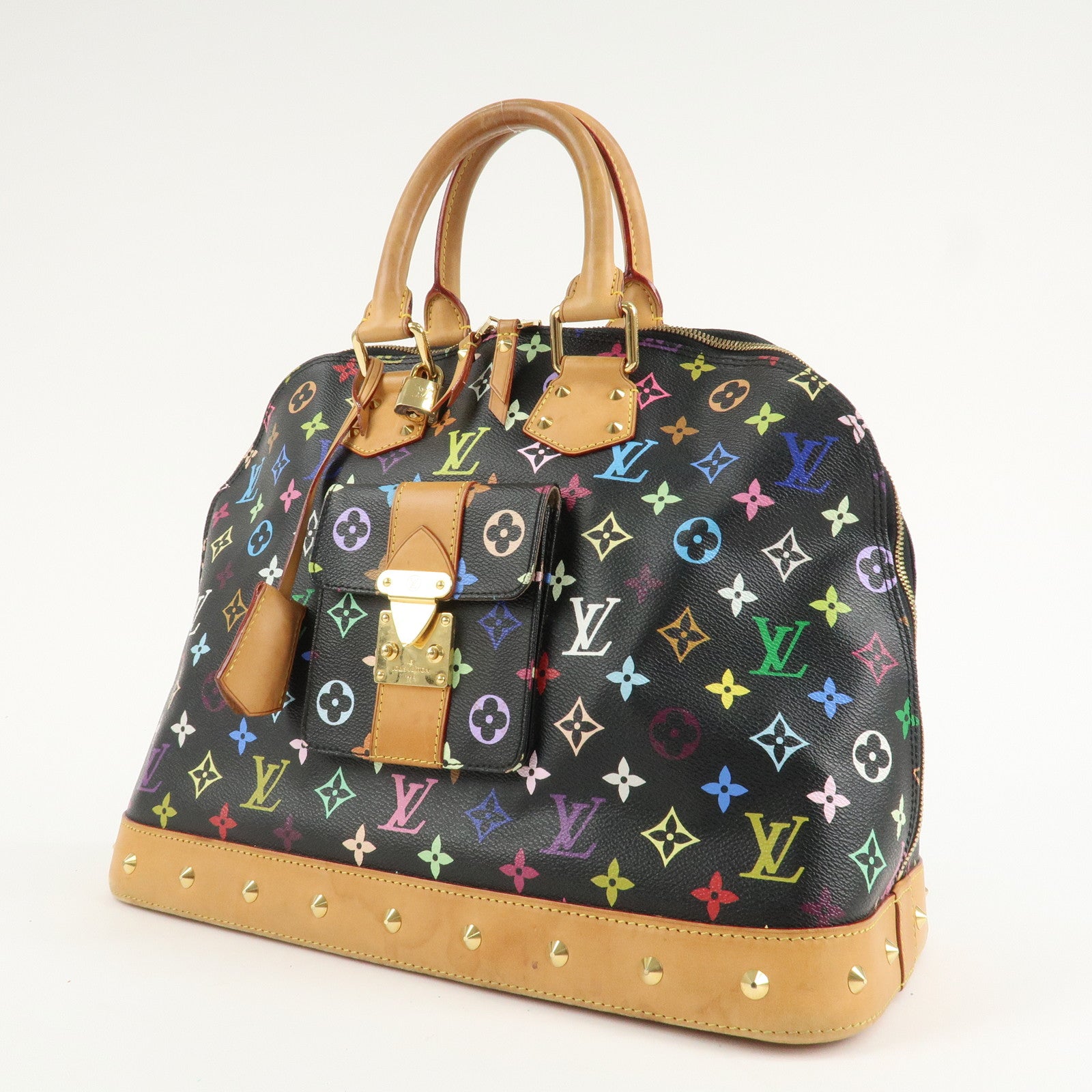 Louis Vuitton Monogram Alma GM Multicolor Hand Bag Noir M40442 Used