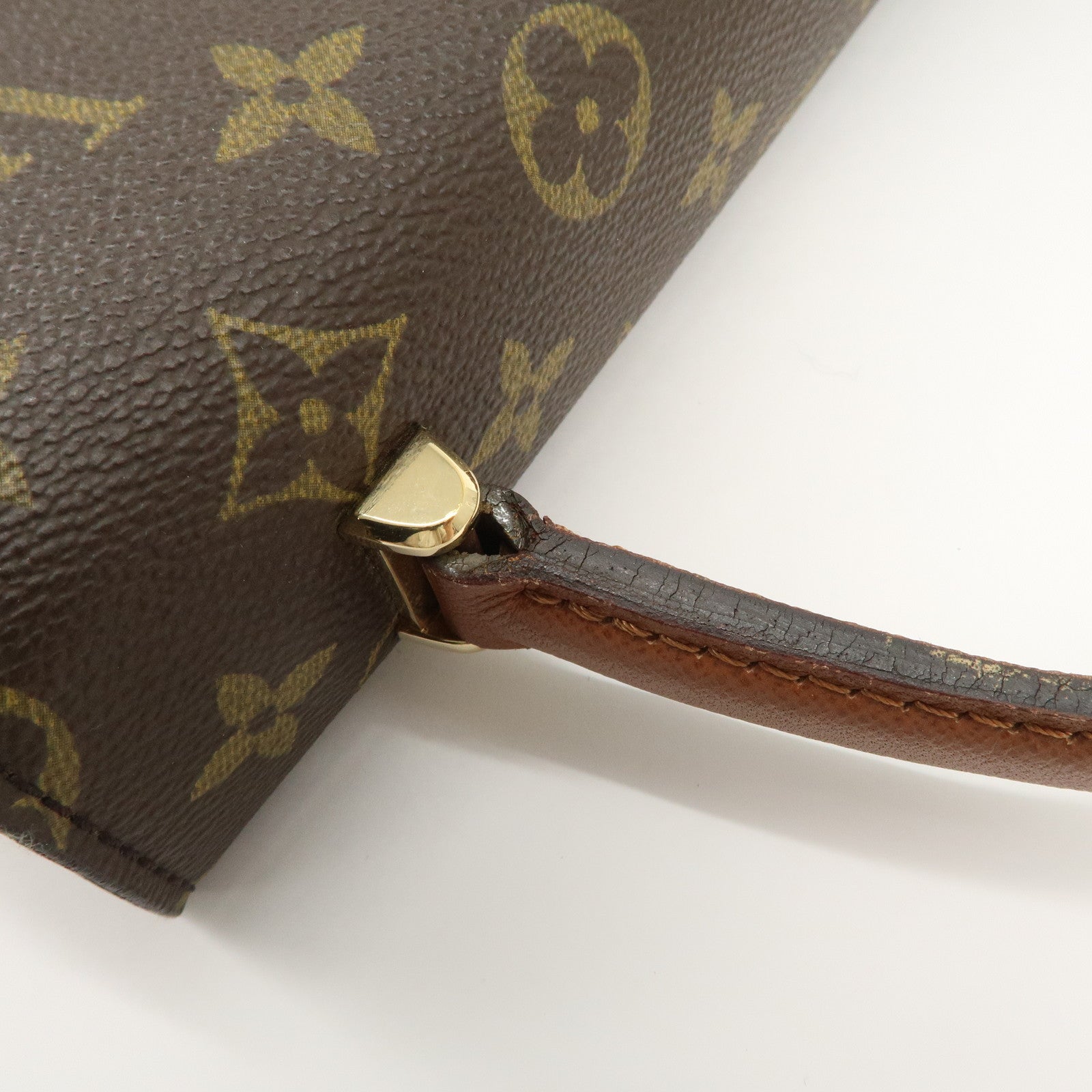 Louis Vuitton Monogram Malesherbes Hand Bag Brown M51379 Used