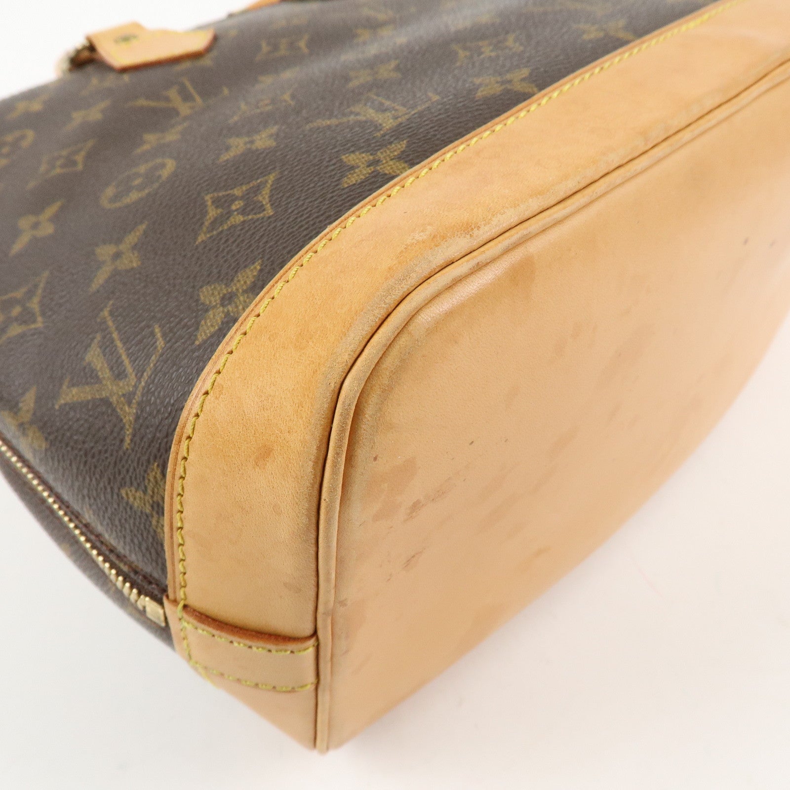 Louis Vuitton Monogram Alma Hand Bag Brown Brown M51130