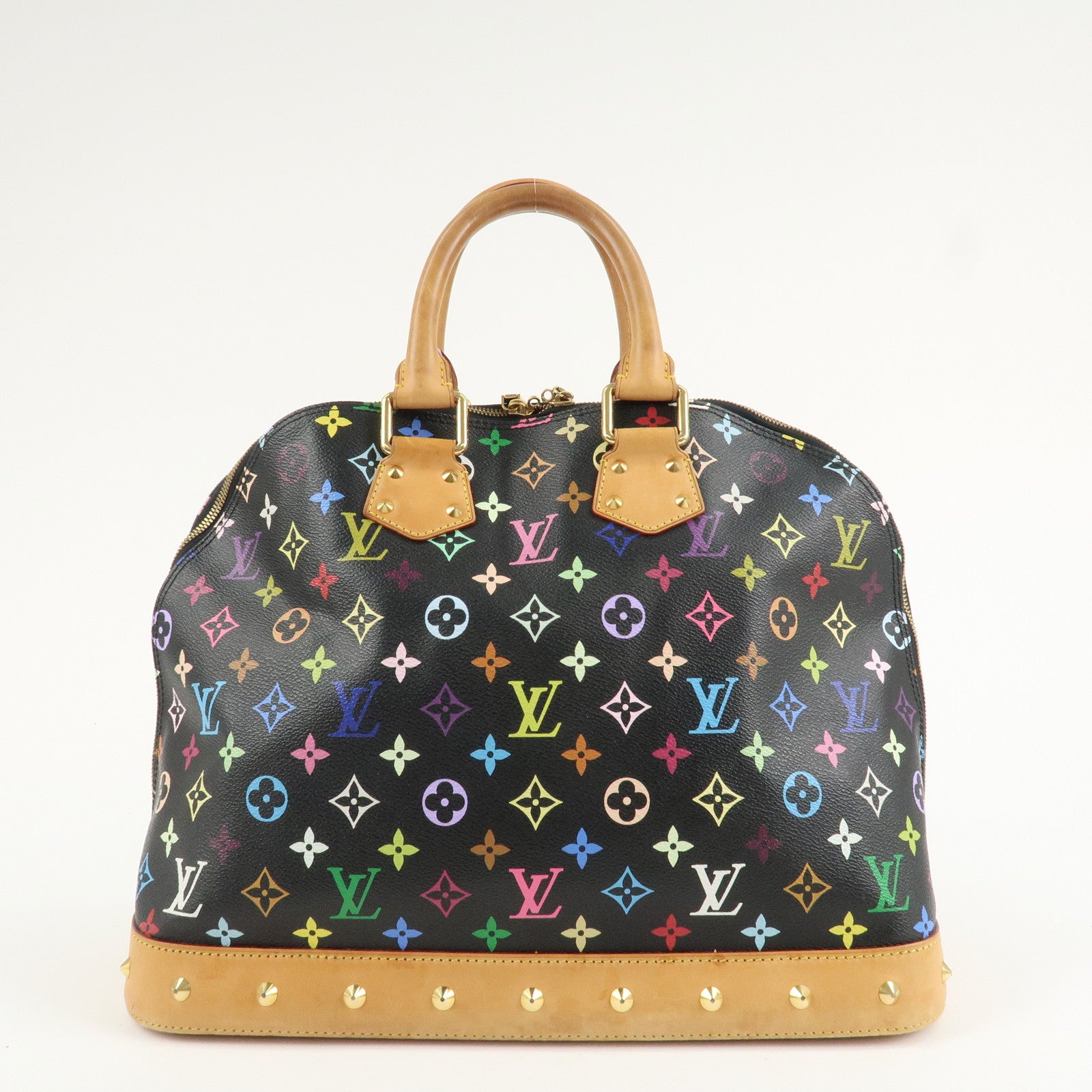 Louis Vuitton Monogram Alma GM Multicolor Hand Bag Noir M40442 Used