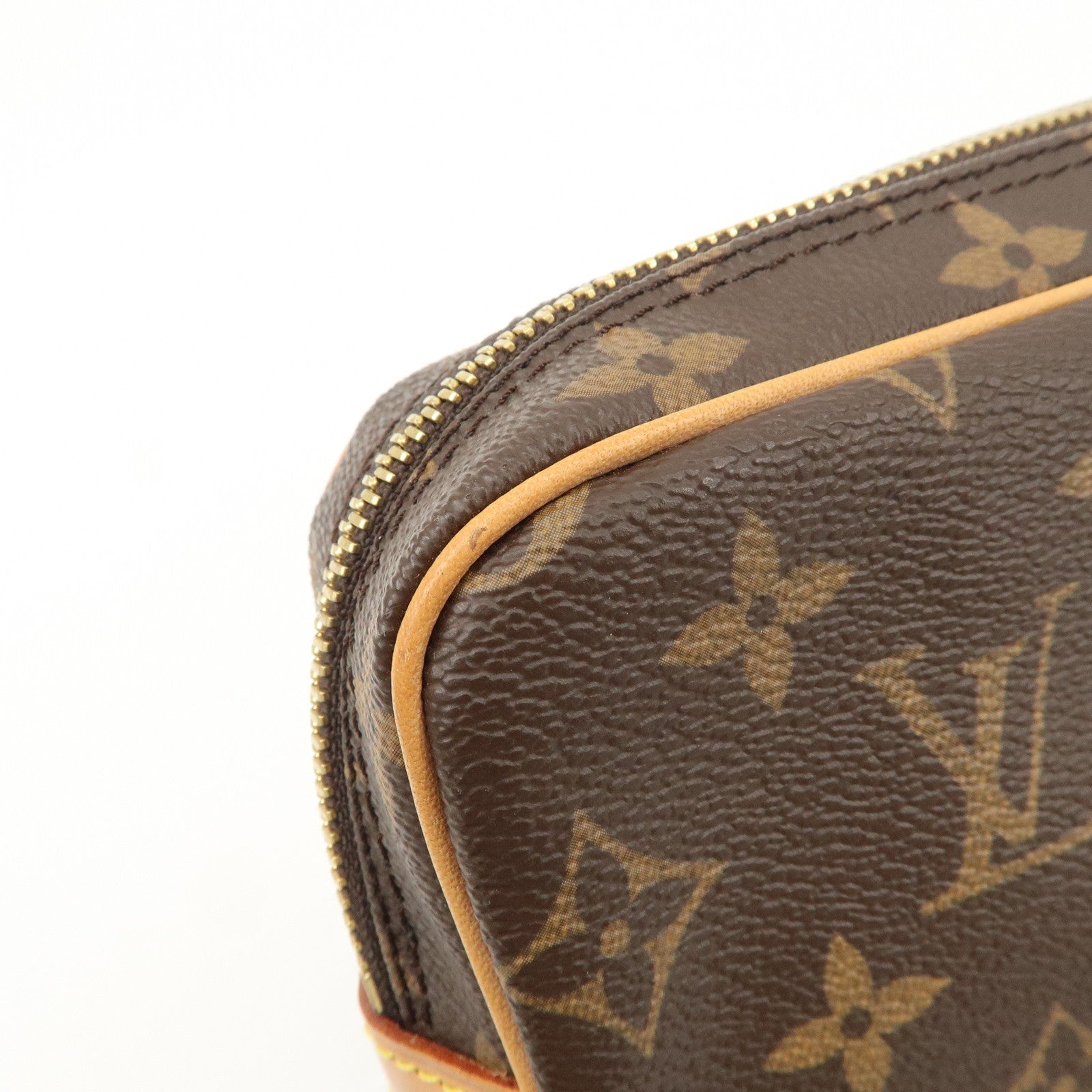 Louis Vuitton Monogram Marly Dragonne GM Clutch Bag Brown M51825 Used